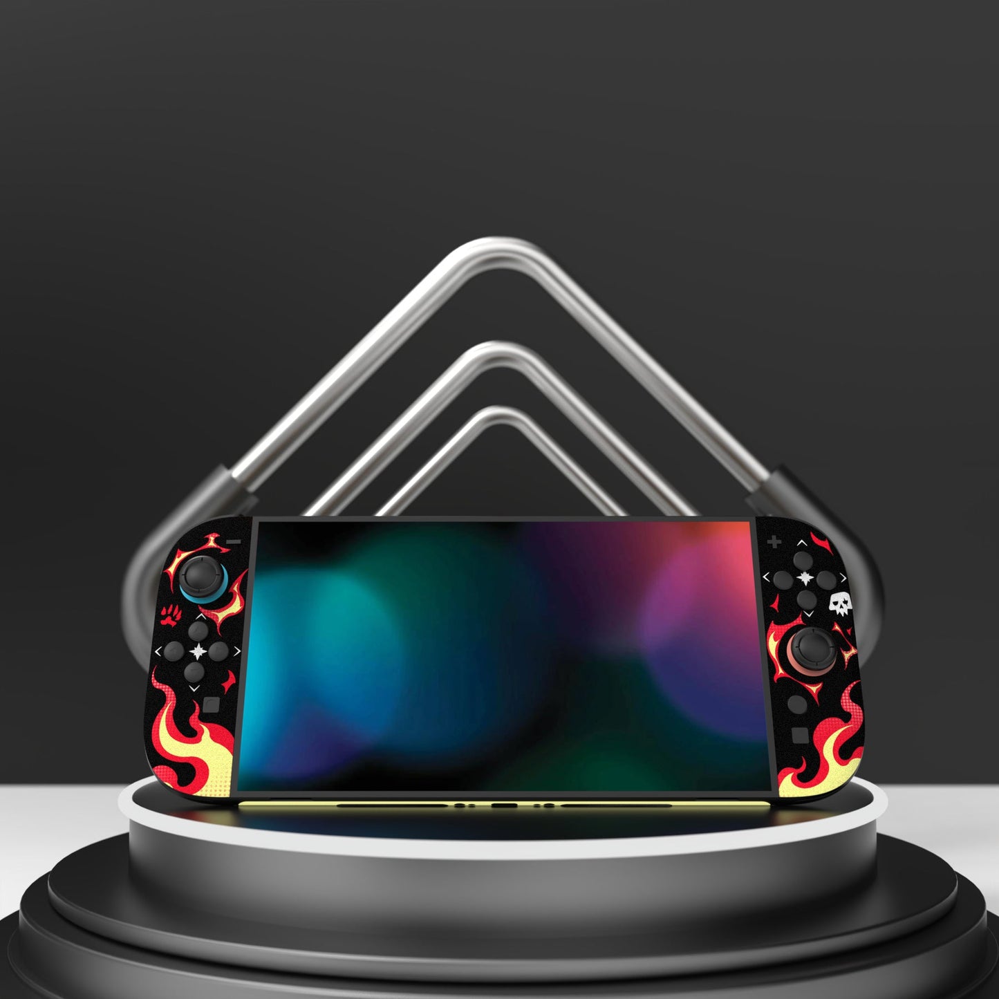 PlayVital Custom Full Set Protective Skin Decal for Nintendo Switch 2 (2025) Console & Joycon - Infernal Hounds PlayVital