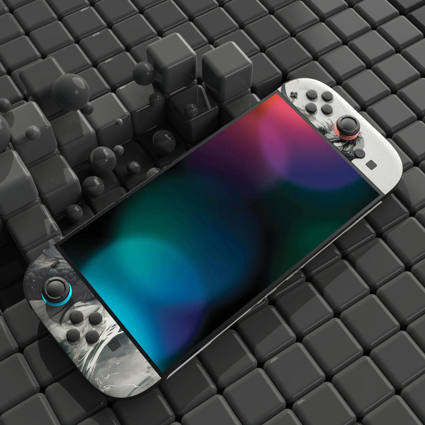 PlayVital Custom Full Set Protective Skin Decal for Nintendo Switch 2 (2025) Console & Joycon - Ink Spirit Dragon PlayVital