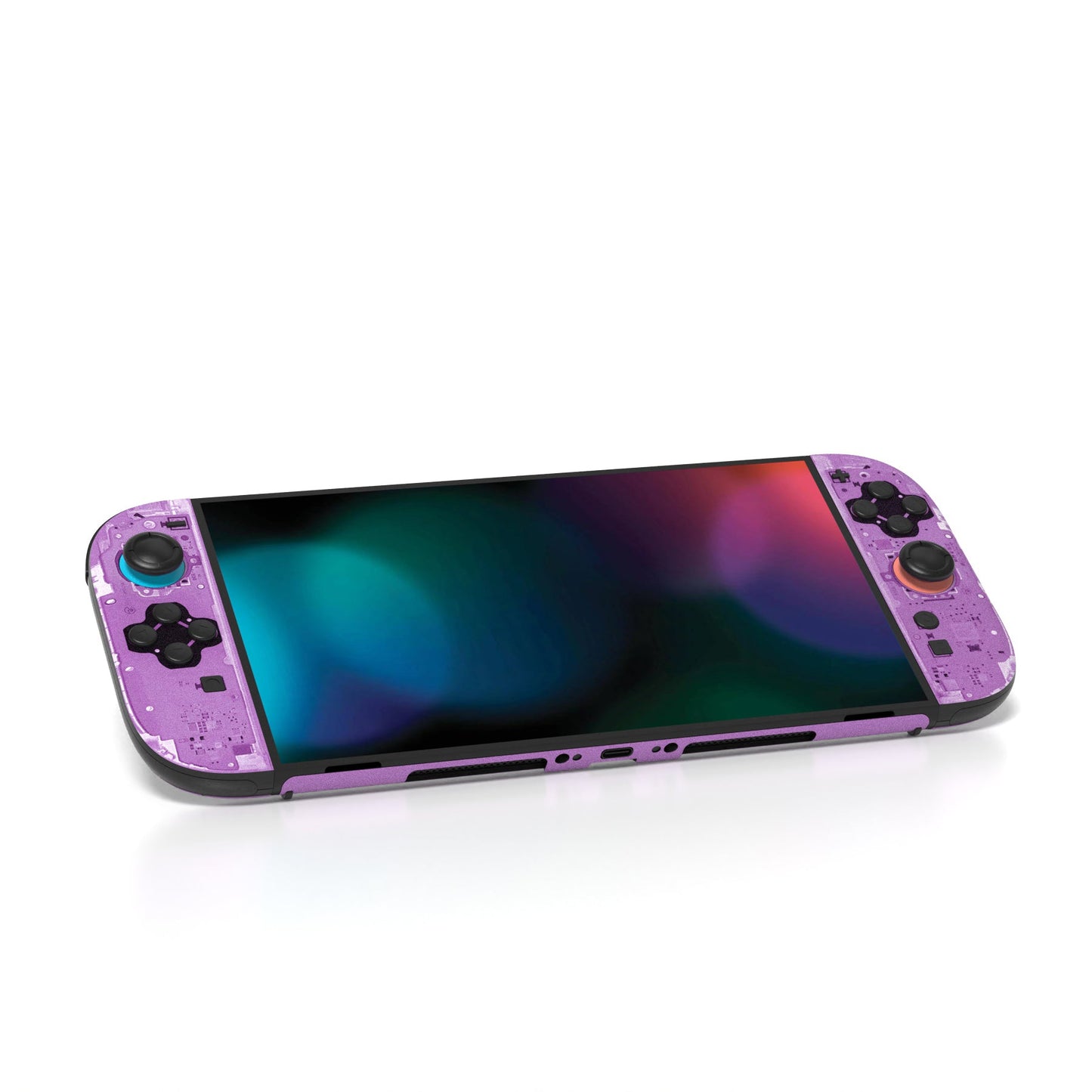 PlayVital Custom Full Set Protective Skin Decal for Nintendo Switch 2 (2025) Console & Joycon - Purple Tear Down PlayVital