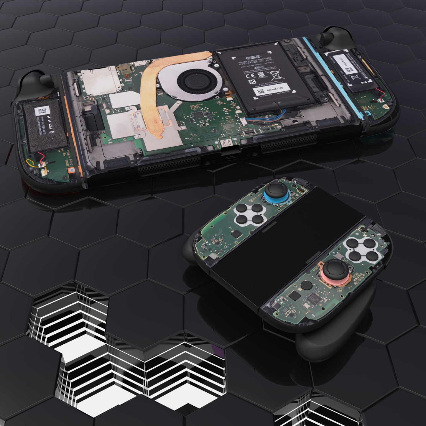 PlayVital Custom Full Set Protective Skin Decal for Nintendo Switch 2 (2025) Console & Joycon - Tear Down PlayVital