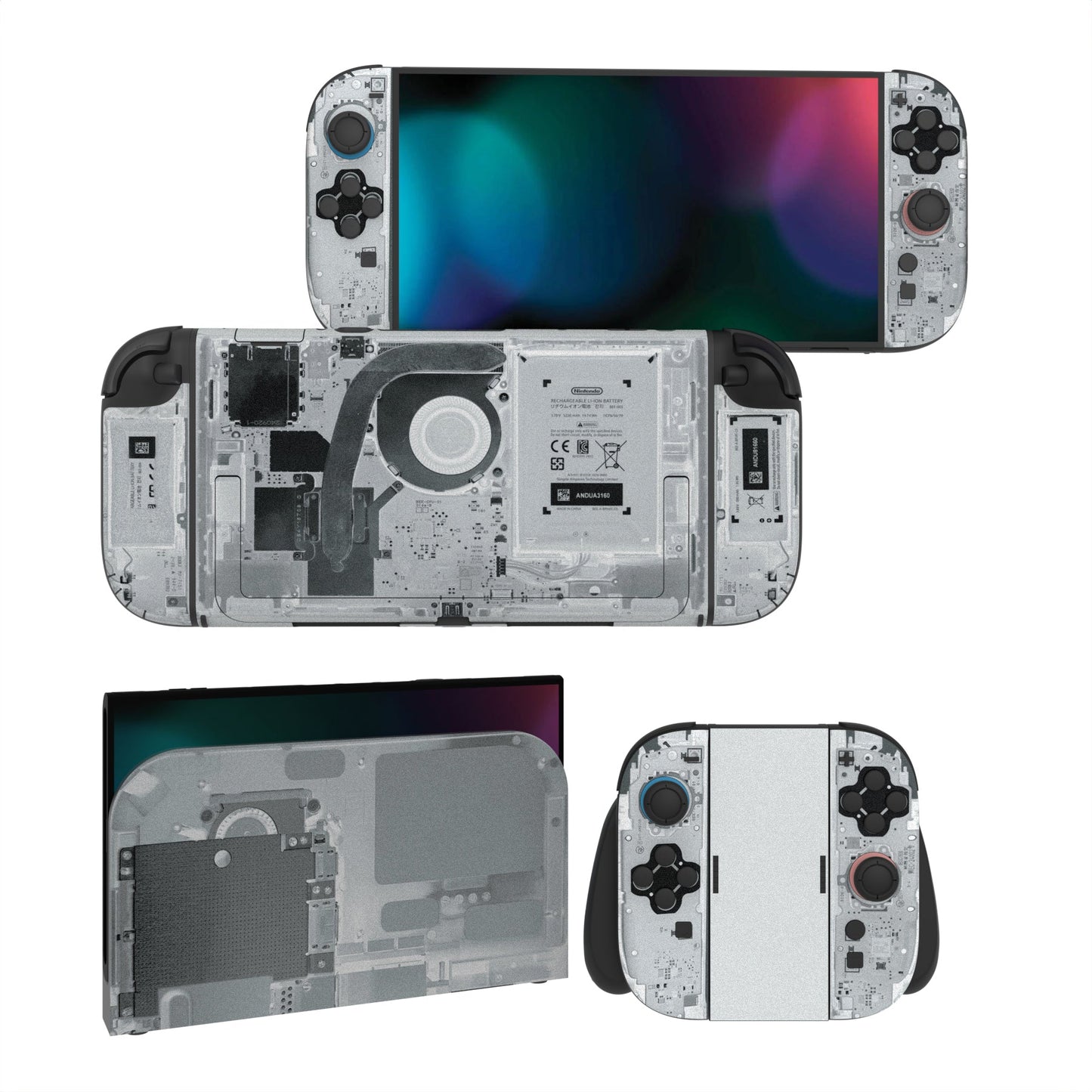 PlayVital Custom Full Set Protective Skin Decal for Nintendo Switch 2 (2025) Console & Joycon - X Tear Down PlayVital