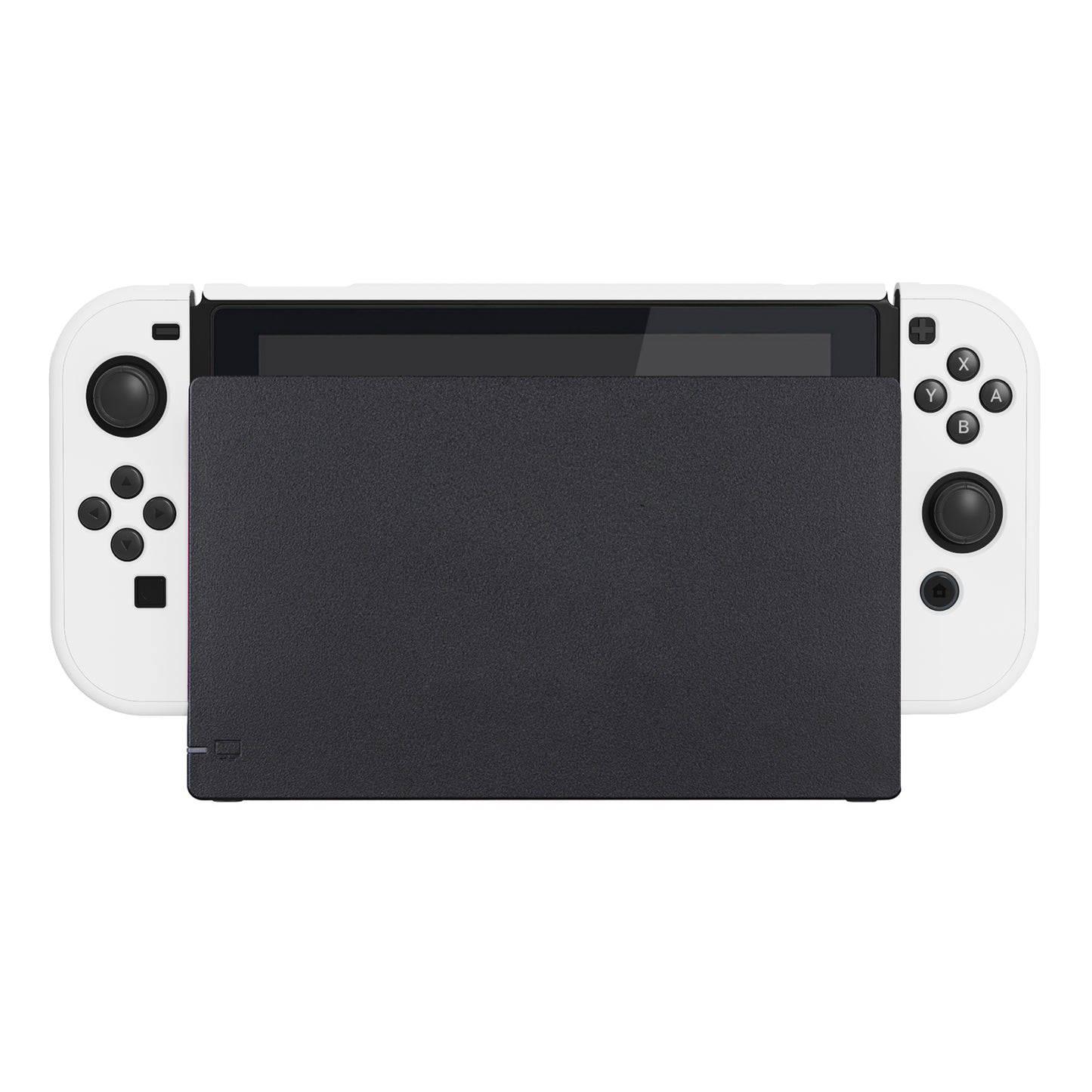 PlayVital Customized Dockable Hard Shell Protective Case for Nintendo Switch Console - White PlayVital