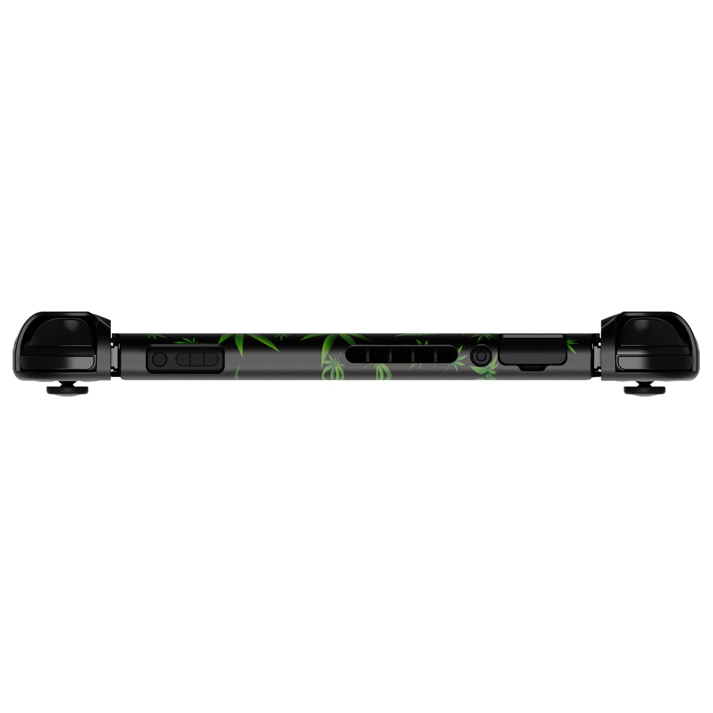 PlayVital Customized Dockable Hard Shell Protective Case with Colorful ABXY Direction Button Caps for Nintendo Switch Console - Green Weeds PlayVital