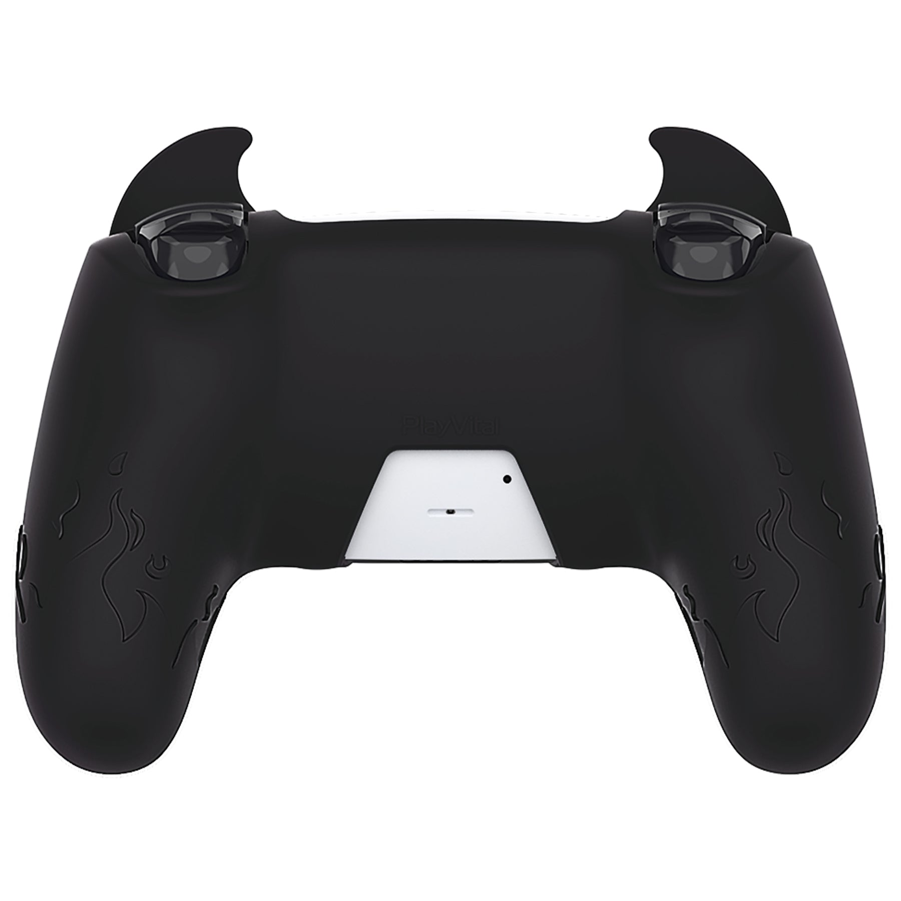 PlayVital Cute Demon Controller Silicone Case with Thumb Grips for PS5 Wireless Controller, Compatible with Charging Station - Black - DEPFP001 PlayVital
