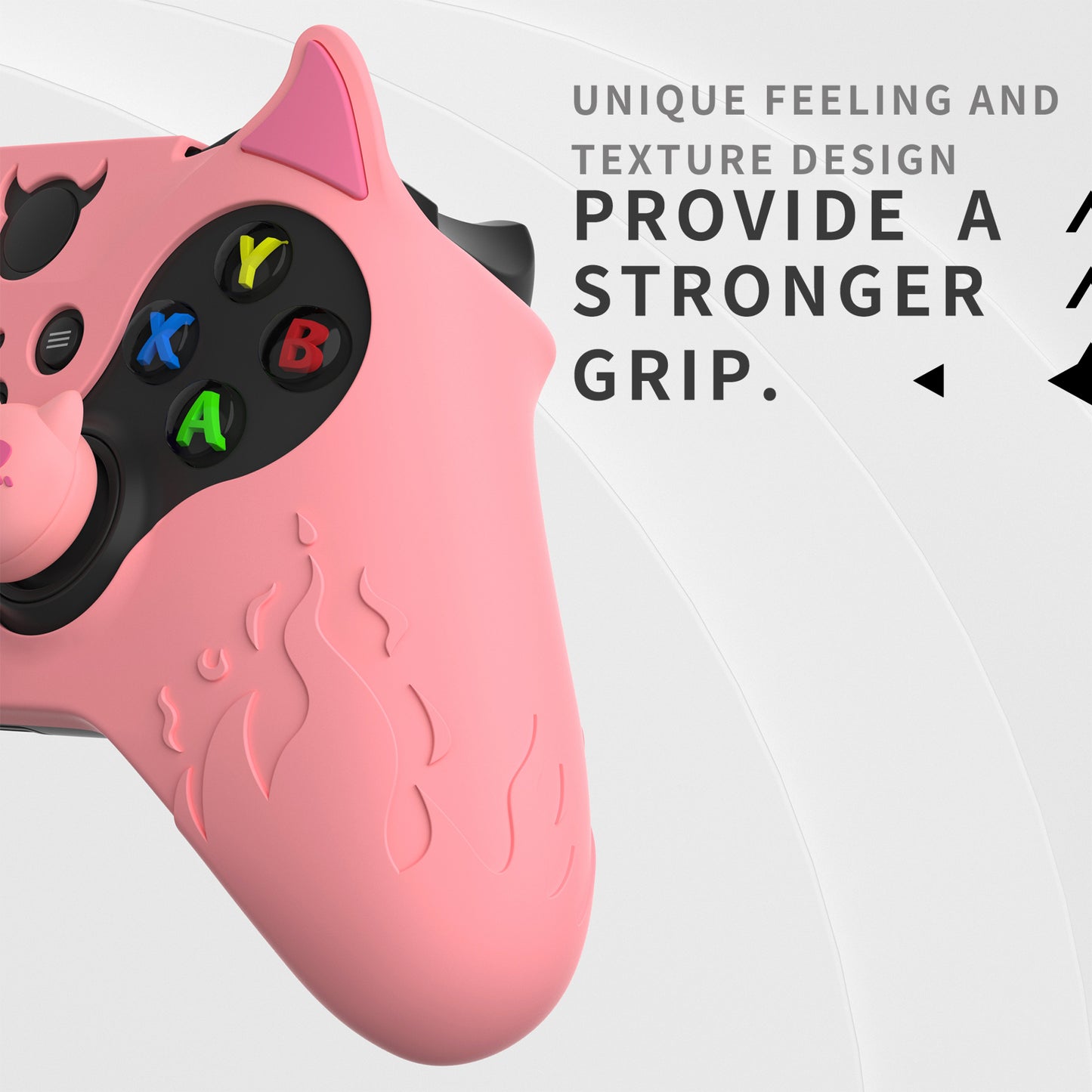 PlayVital Cute Demon Silicone Case Cover with Thumb Grips Caps for Xbox Elite Series 2 Controller & Xbox Elite Series 2 Core Controller - Black - UQNE2P005 PlayVital
