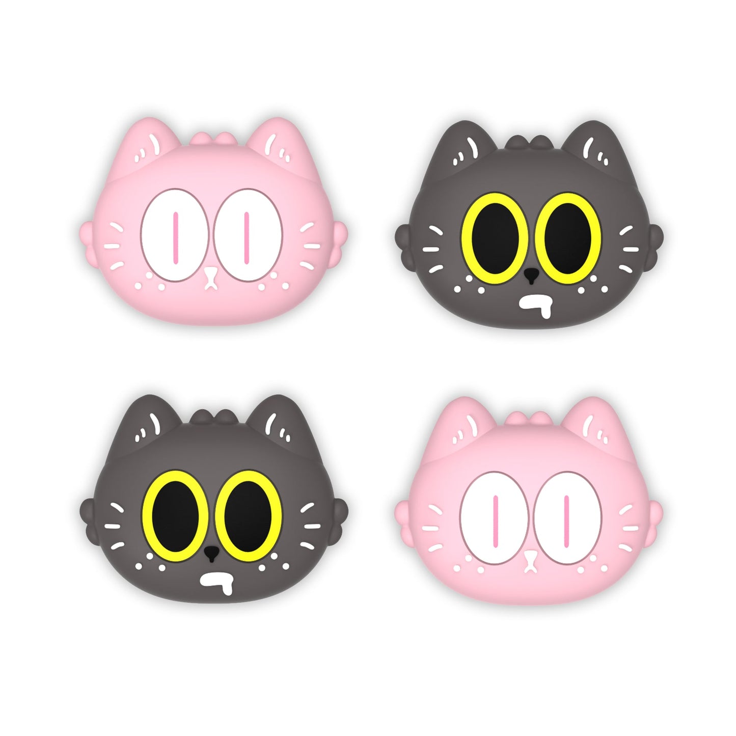 PlayVital Cute Thumb Grip Caps for Nintendo Switch & Switch OLED & Switch Lite - Moonlight Cat playvital