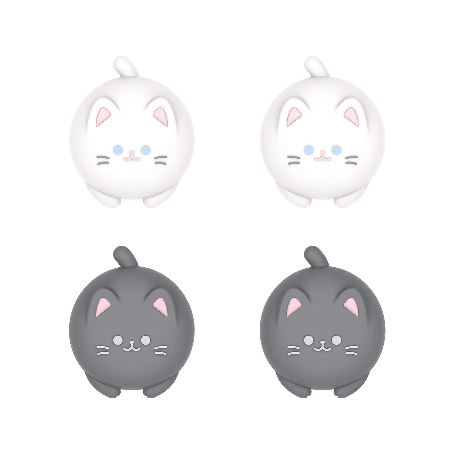 PlayVital Cute Thumb Grip Caps for PS5 & PS4 & Xbox Series X/S & Switch Pro Controller - Cutie Kitty PlayVital