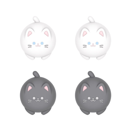 PlayVital Cute Thumb Grip Caps for PS5 & PS4 & Xbox Series X/S & Switch Pro Controller - Cutie Kitty PlayVital