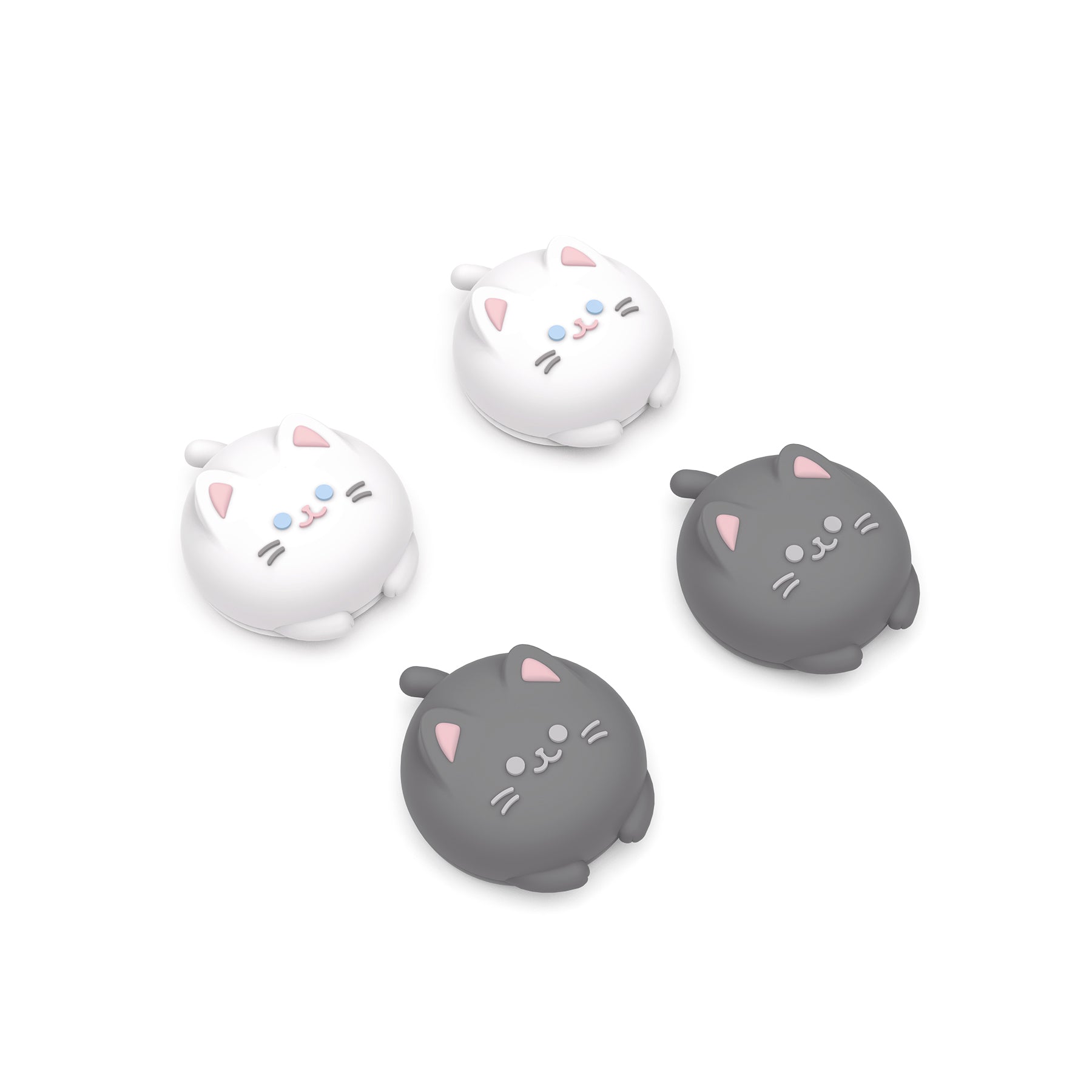 PlayVital Cute Thumb Grip Caps for PS5 & PS4 & Xbox Series X/S & Switch Pro Controller - Cutie Kitty PlayVital