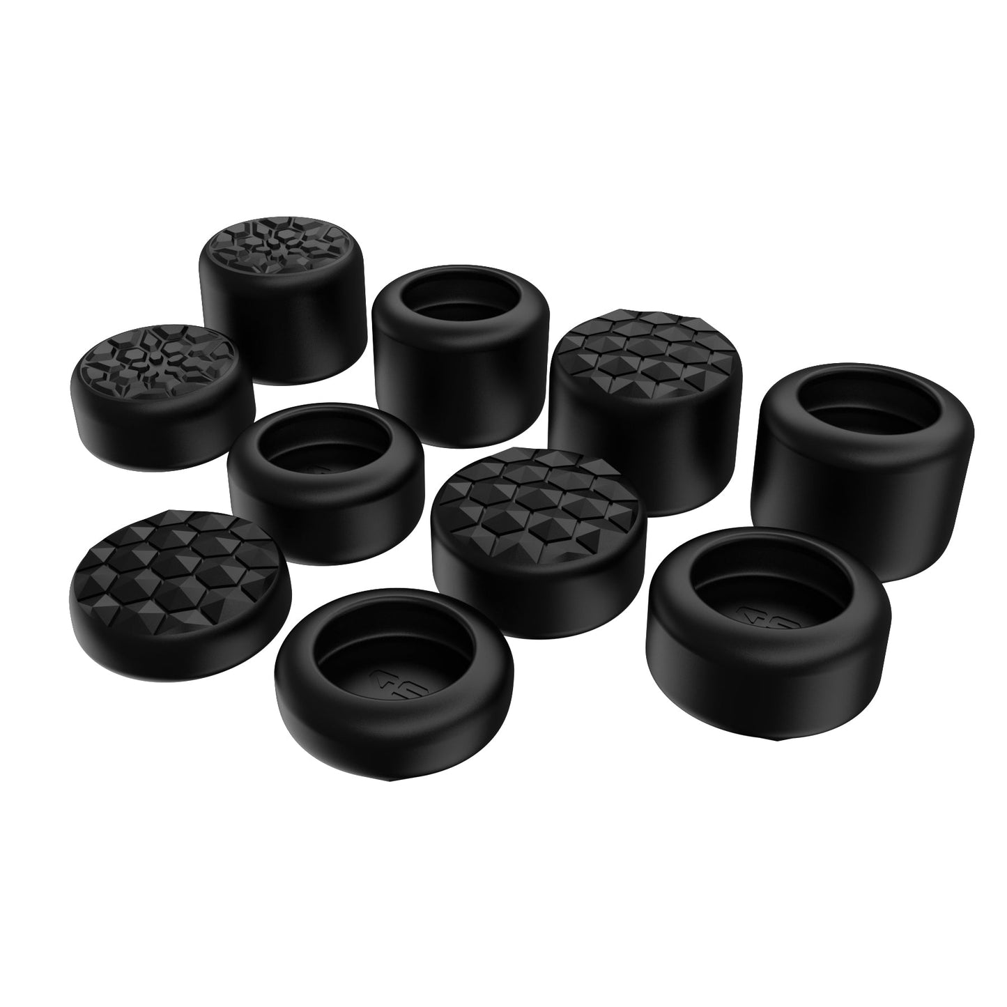 PlayVital Diamond Grain & Crack Bomb Design Ergonomic Stick Caps Thumb Grips for Steam Deck LCD & OLED, for PS Portal Remote Player - Black PlayVital