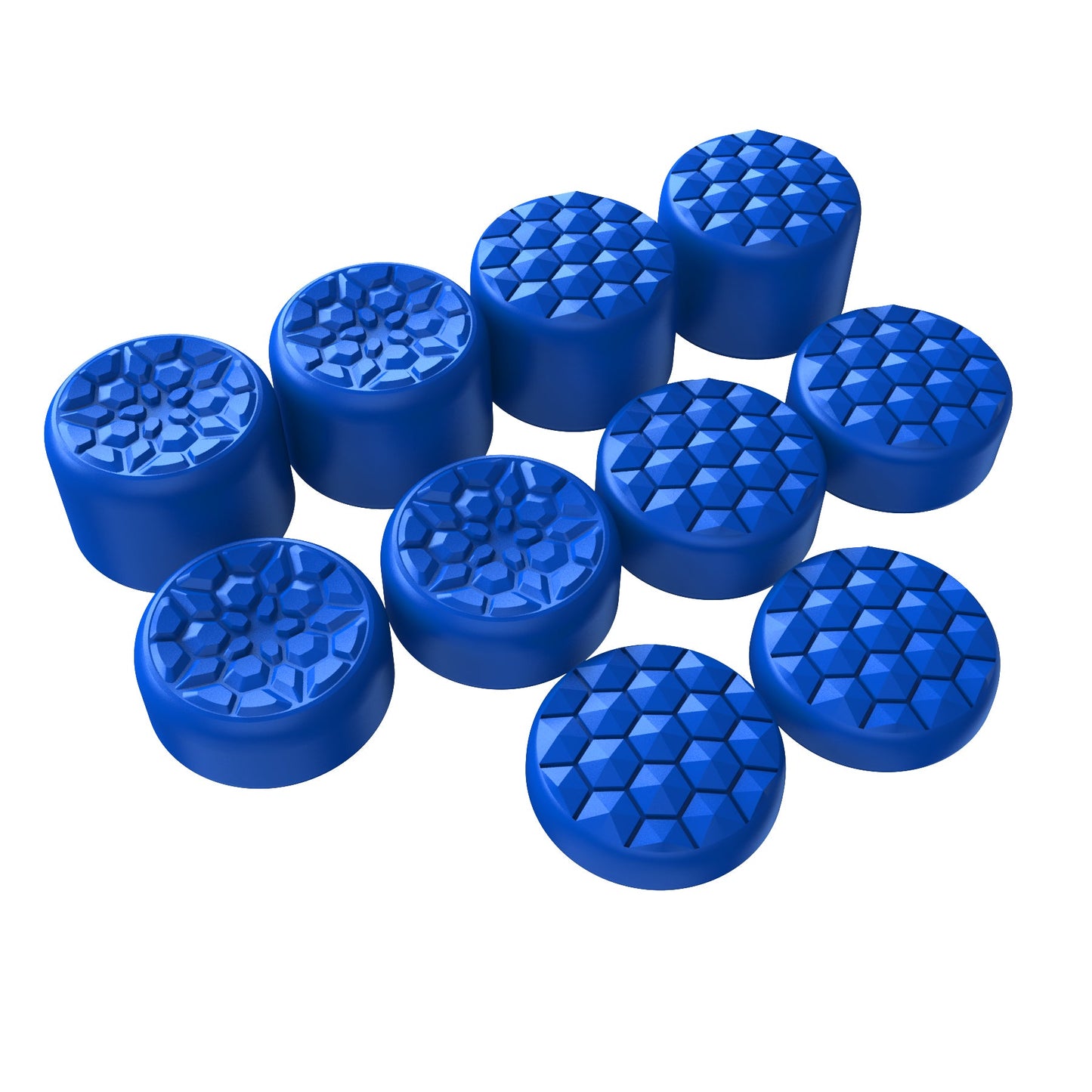PlayVital Diamond Grain & Crack Bomb Design Ergonomic Stick Caps Thumb Grips for Steam Deck LCD & OLED, for PS Portal Remote Player - Blue PlayVital