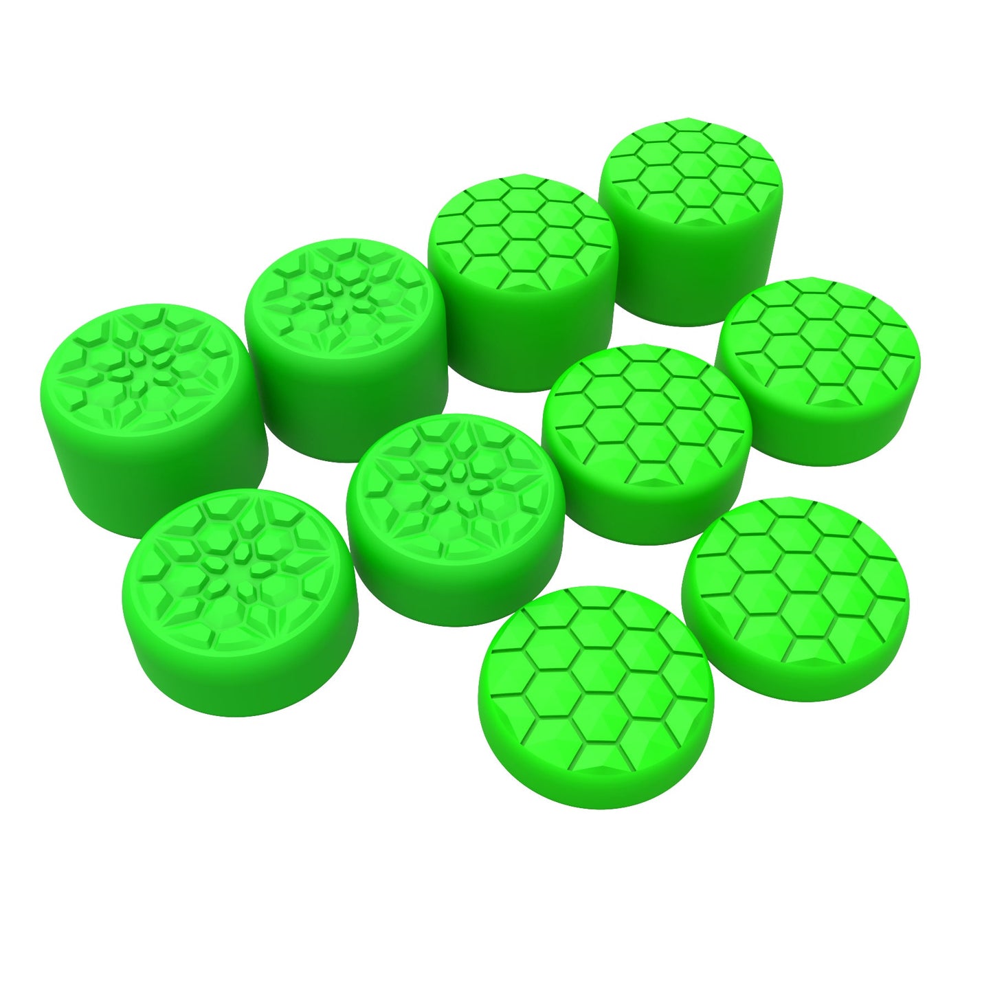 PlayVital Diamond Grain & Crack Bomb Design Ergonomic Stick Caps Thumb Grips for Steam Deck LCD & OLED, for PS Portal Remote Player - Green PlayVital