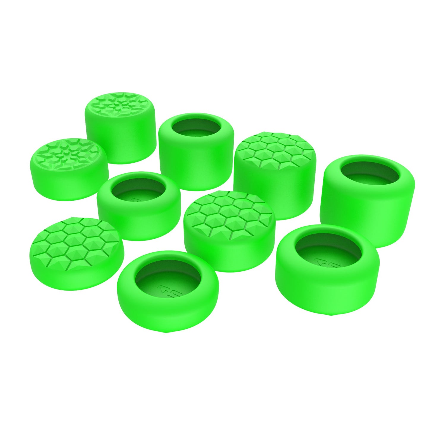 PlayVital Diamond Grain & Crack Bomb Design Ergonomic Stick Caps Thumb Grips for Steam Deck LCD & OLED, for PS Portal Remote Player - Green PlayVital