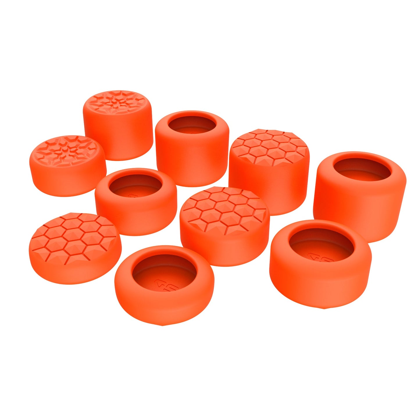 PlayVital Diamond Grain & Crack Bomb Design Ergonomic Stick Caps Thumb Grips for Steam Deck LCD & OLED, for PS Portal Remote Player - Orange PlayVital