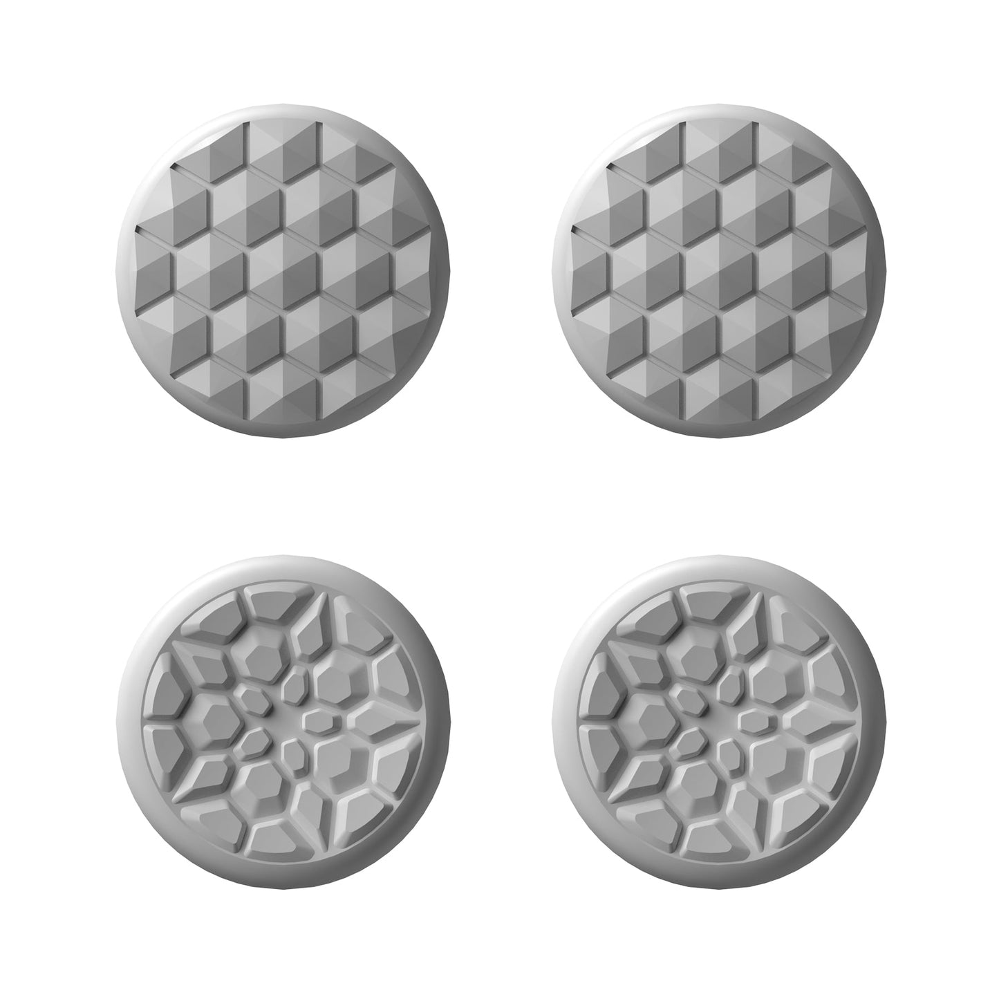PlayVital Diamond Grain & Crack Bomb Design Thumb Grip Caps for Steam Deck LCD & OLED, for PS Portal Remote Player - Cool Gray PlayVital