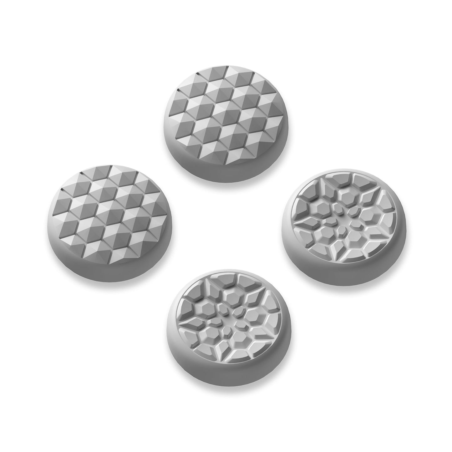 PlayVital Diamond Grain & Crack Bomb Design Thumb Grip Caps for Steam Deck LCD & OLED, for PS Portal Remote Player - Cool Gray PlayVital