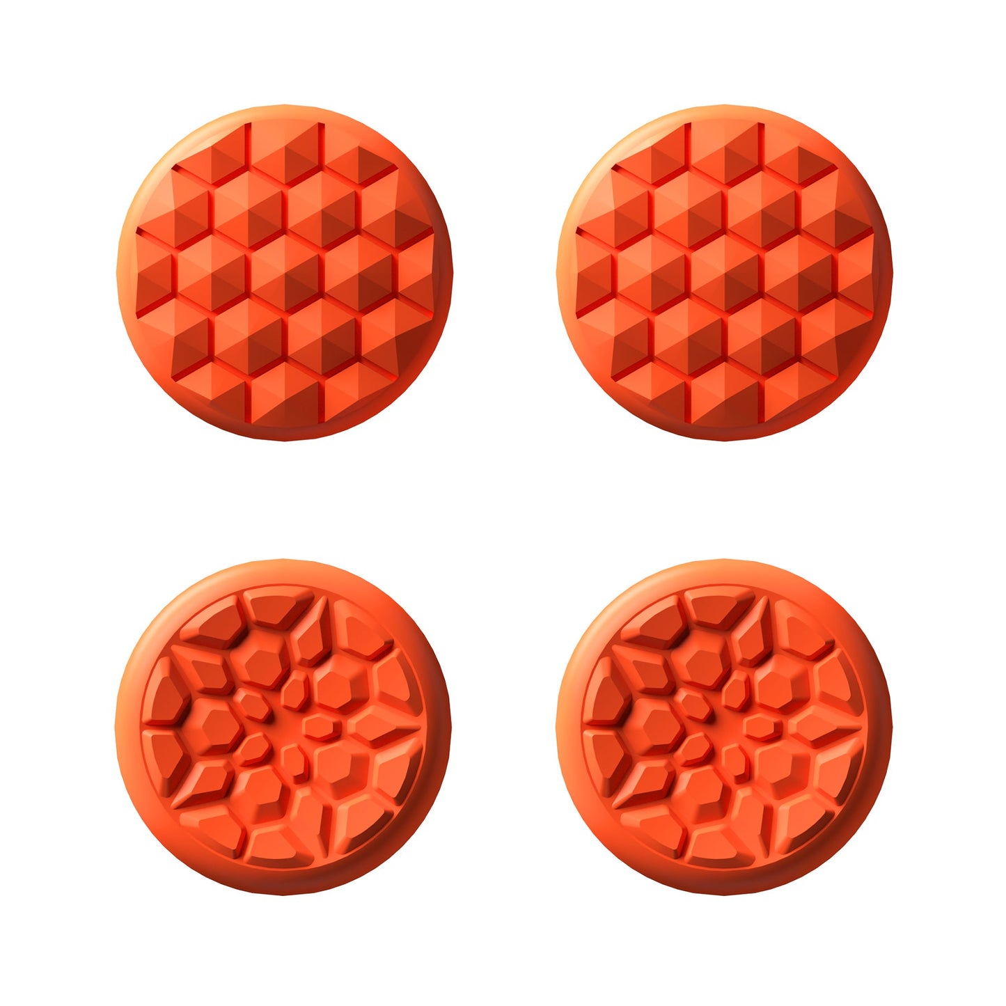 PlayVital Diamond Grain & Crack Bomb Design Thumb Grip Caps for Steam Deck LCD & OLED, for PS Portal Remote Player - Orange PlayVital