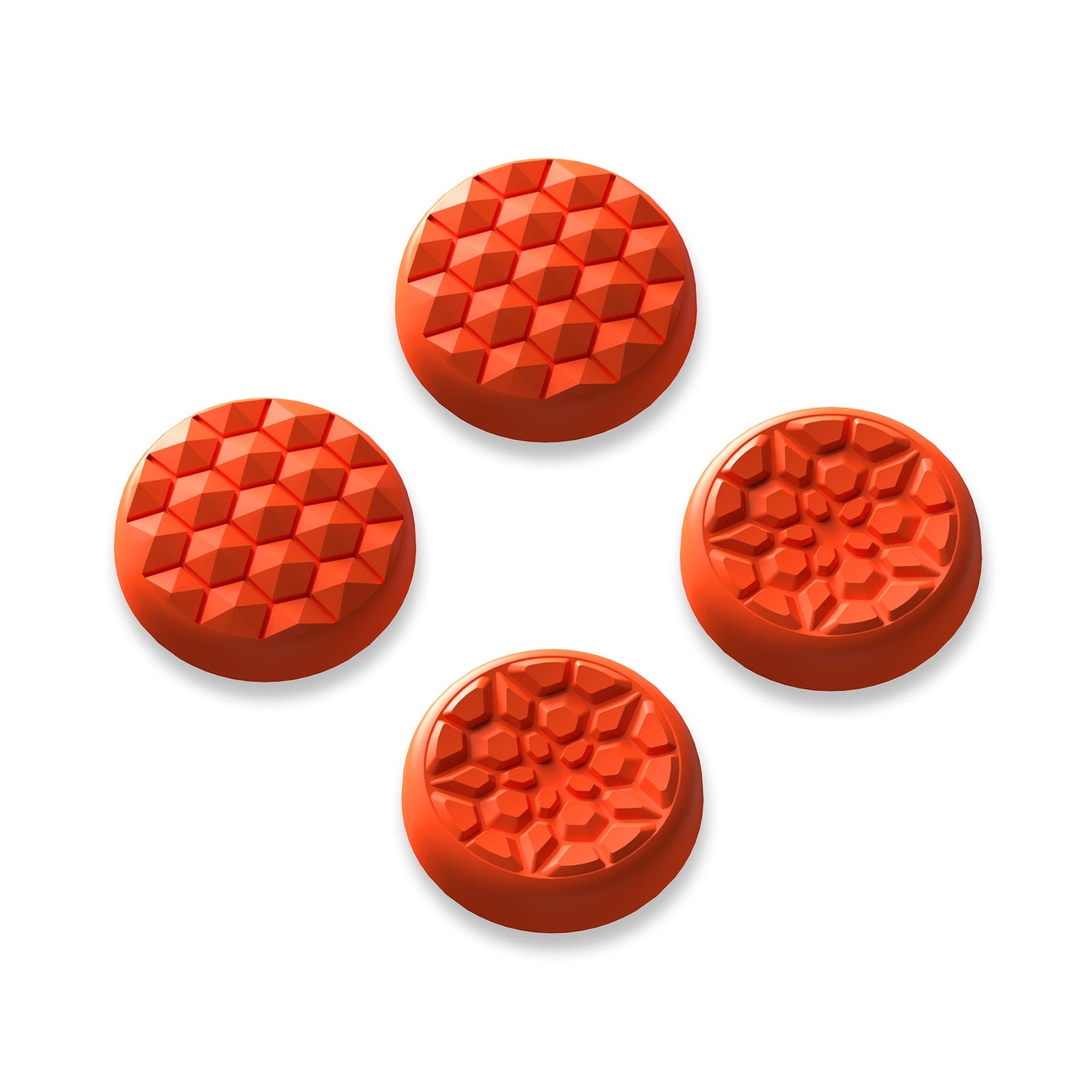 PlayVital Diamond Grain & Crack Bomb Design Thumb Grip Caps for Steam Deck LCD & OLED, for PS Portal Remote Player - Orange PlayVital