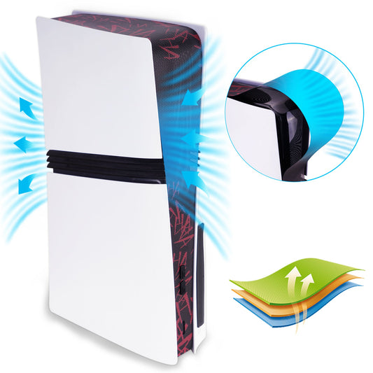 PlayVital Dust Filter & Silicone Plug Set for PS5 Pro Console, Anti-Dust Protection Accessories for PS5 Pro Console with Silicone Port Covers - Clown Hahaha PlayVital