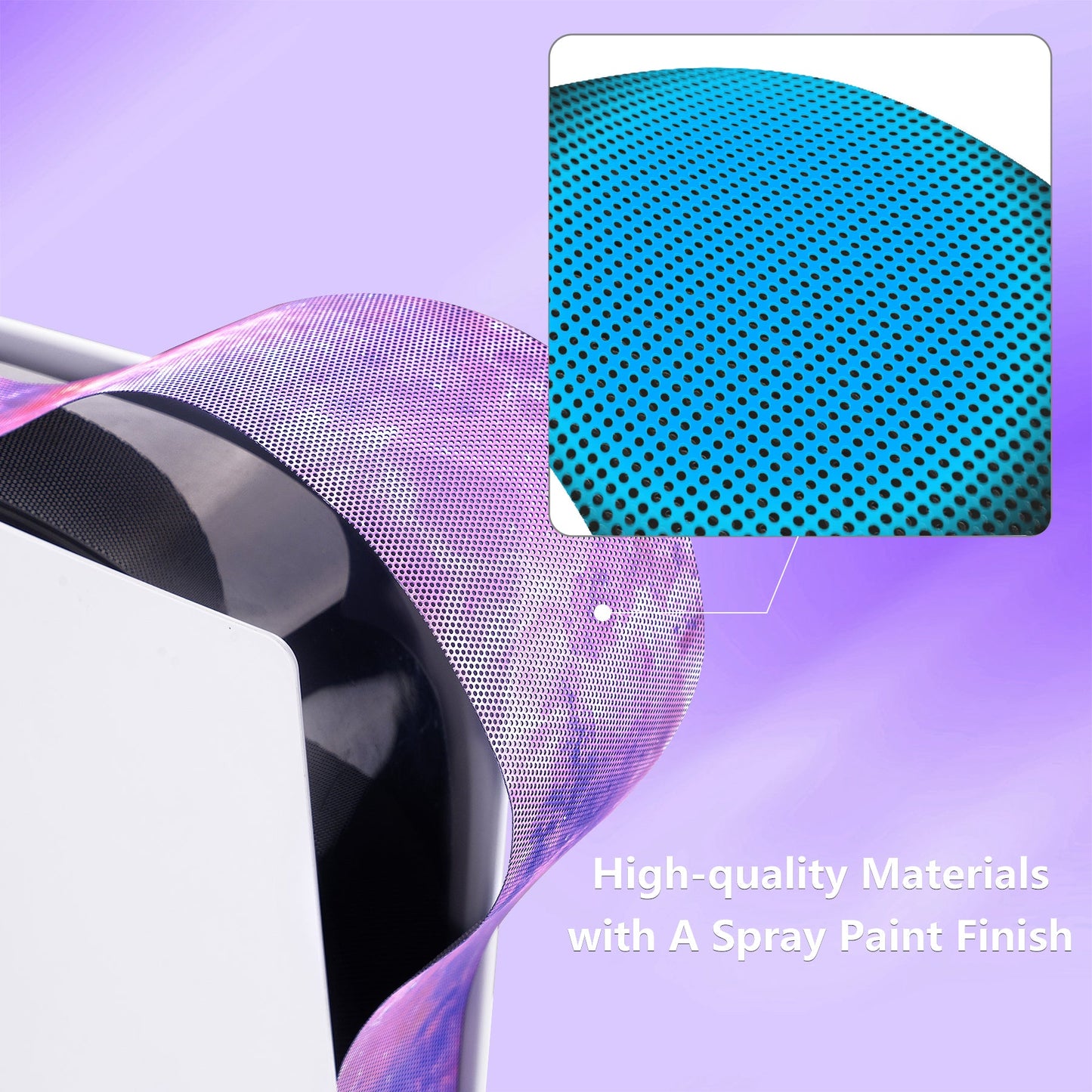 PlayVital Dust Filter and Port Plug Set for PS5 Disc & Digital Console, Breathable Anti-Dust Cover Net with 12 Silicone Plugs, Easy-Install Dust Proof Kit for PS5 Accessories - Nebula Galaxy PlayVital