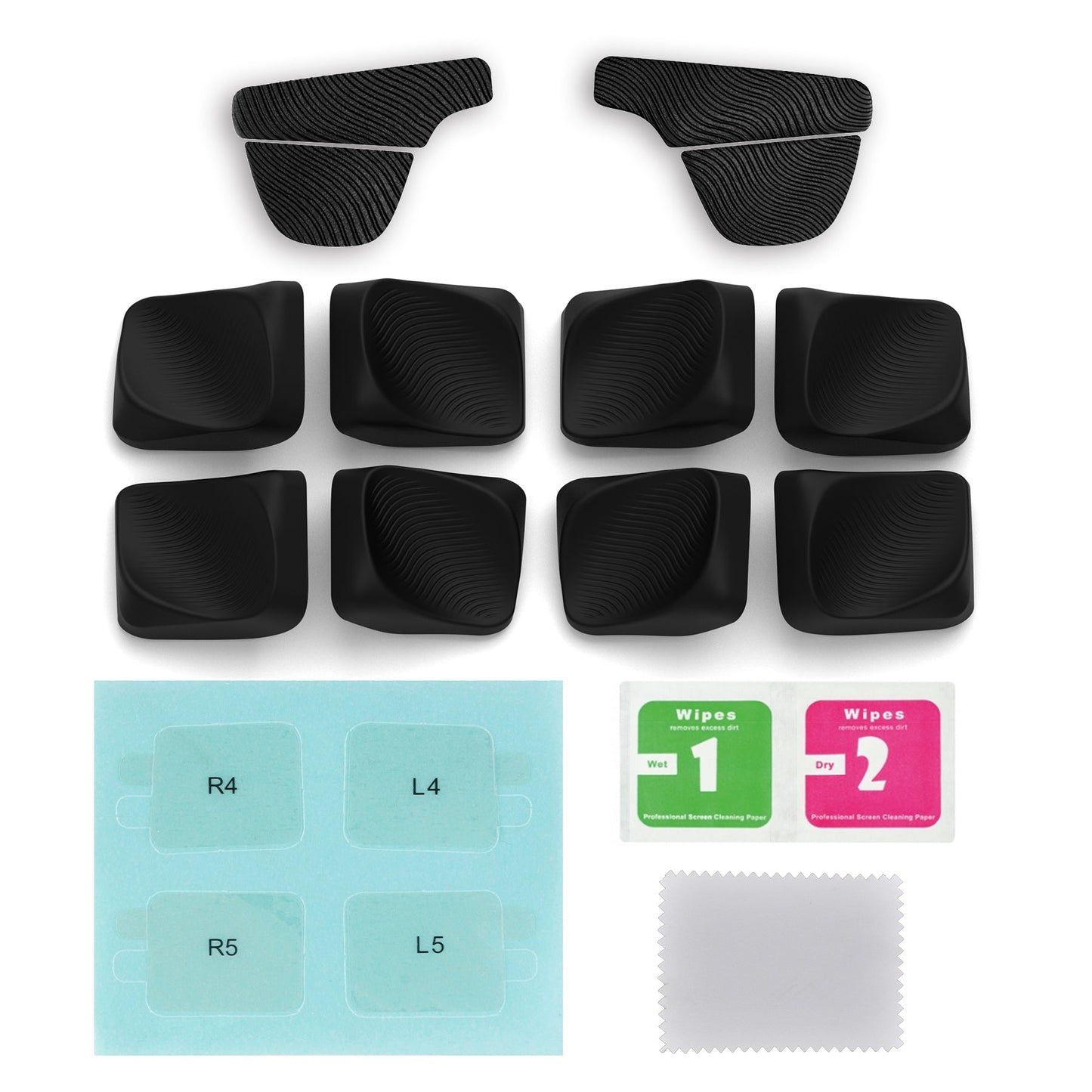PlayVital Ergonomic Grip Back Button Enhancement Kit for Steam Deck LCD, Anti-Slip Silicone Trigger Grips for Steam Deck OLED – Black PlayVital