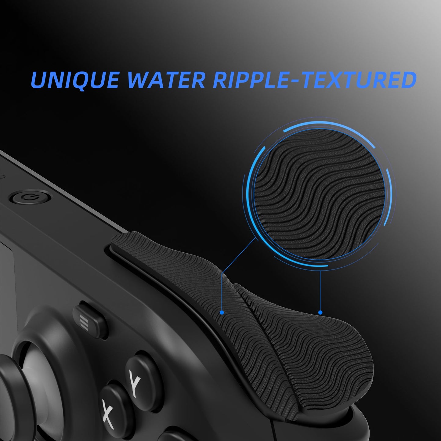 PlayVital Ergonomic Grip Back Button Enhancement Kit for Steam Deck LCD, Anti-Slip Silicone Trigger Grips for Steam Deck OLED – Black PlayVital