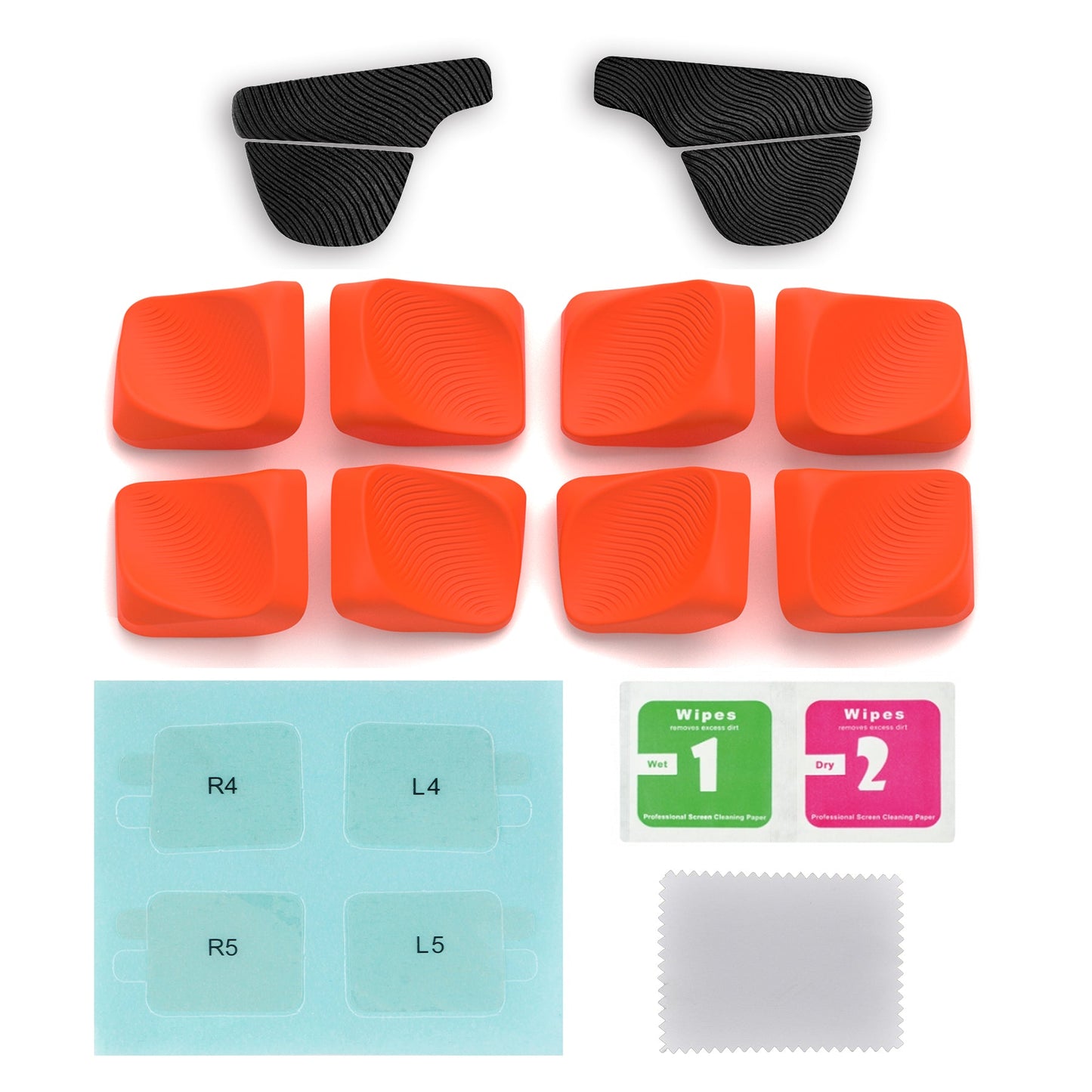 PlayVital Ergonomic Grip Back Button Enhancement Kit for Steam Deck LCD, Anti-Slip Silicone Trigger Grips for Steam Deck OLED – Orange PlayVital