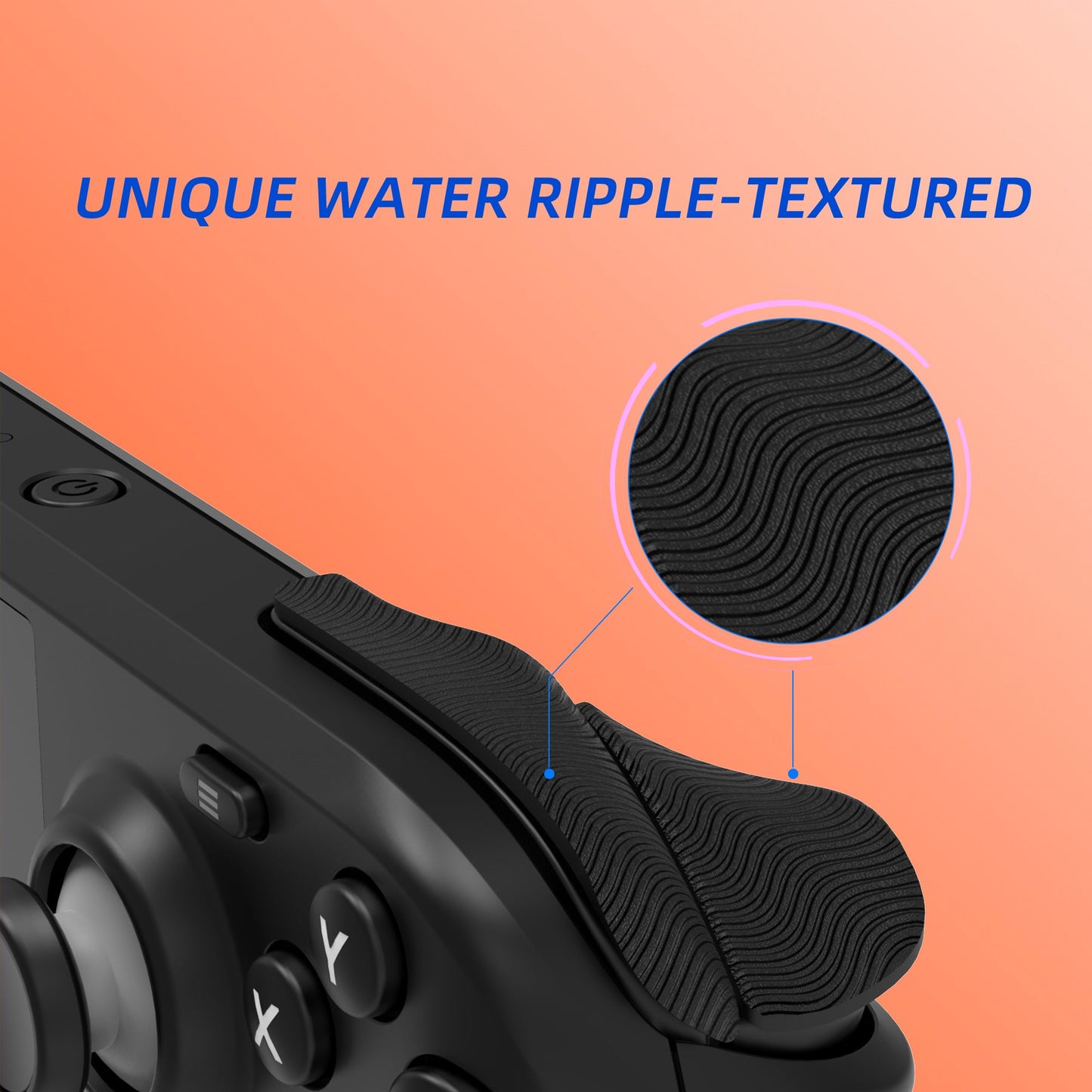 PlayVital Ergonomic Grip Back Button Enhancement Kit for Steam Deck LCD, Anti-Slip Silicone Trigger Grips for Steam Deck OLED – Orange PlayVital