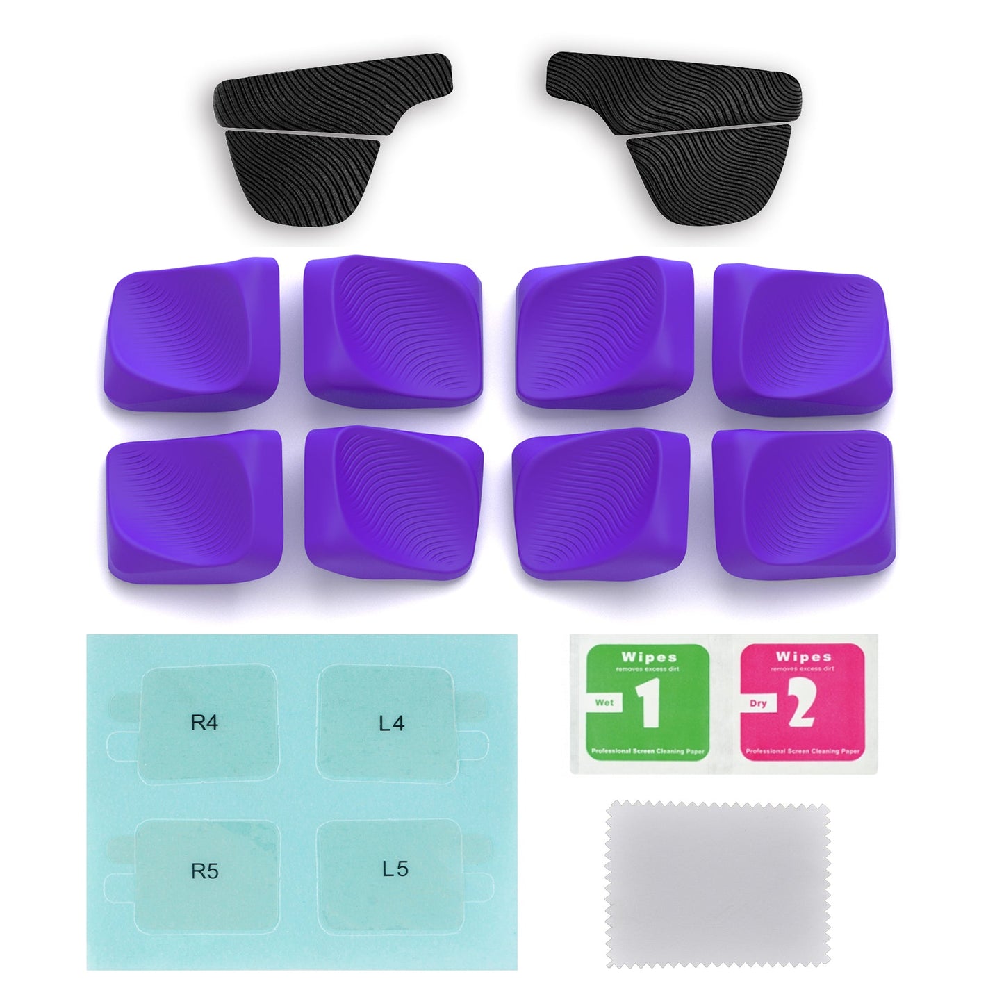 PlayVital Ergonomic Grip Back Button Enhancement Kit for Steam Deck LCD, Anti-Slip Silicone Trigger Grips for Steam Deck OLED – Purple PlayVital