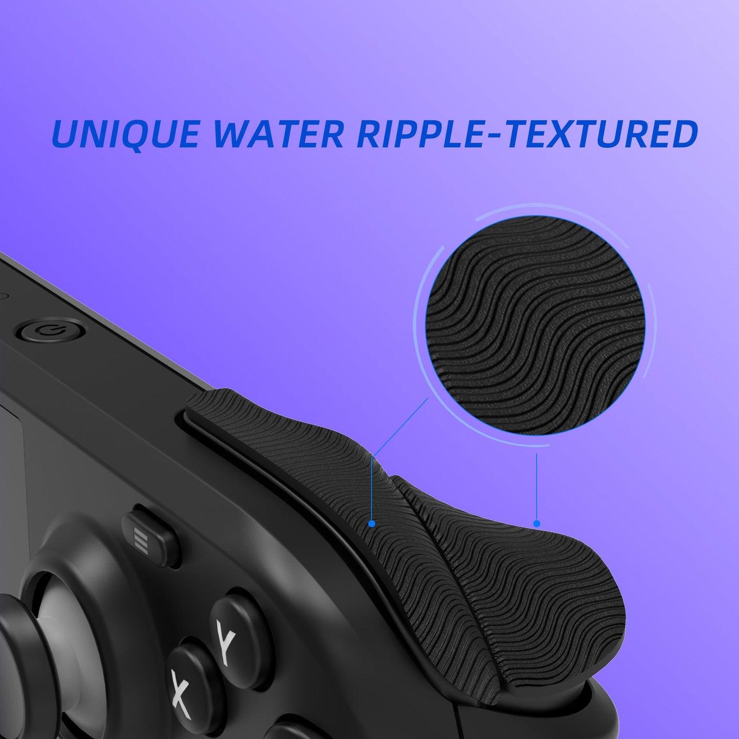 PlayVital Ergonomic Grip Back Button Enhancement Kit for Steam Deck LCD, Anti-Slip Silicone Trigger Grips for Steam Deck OLED – Purple PlayVital