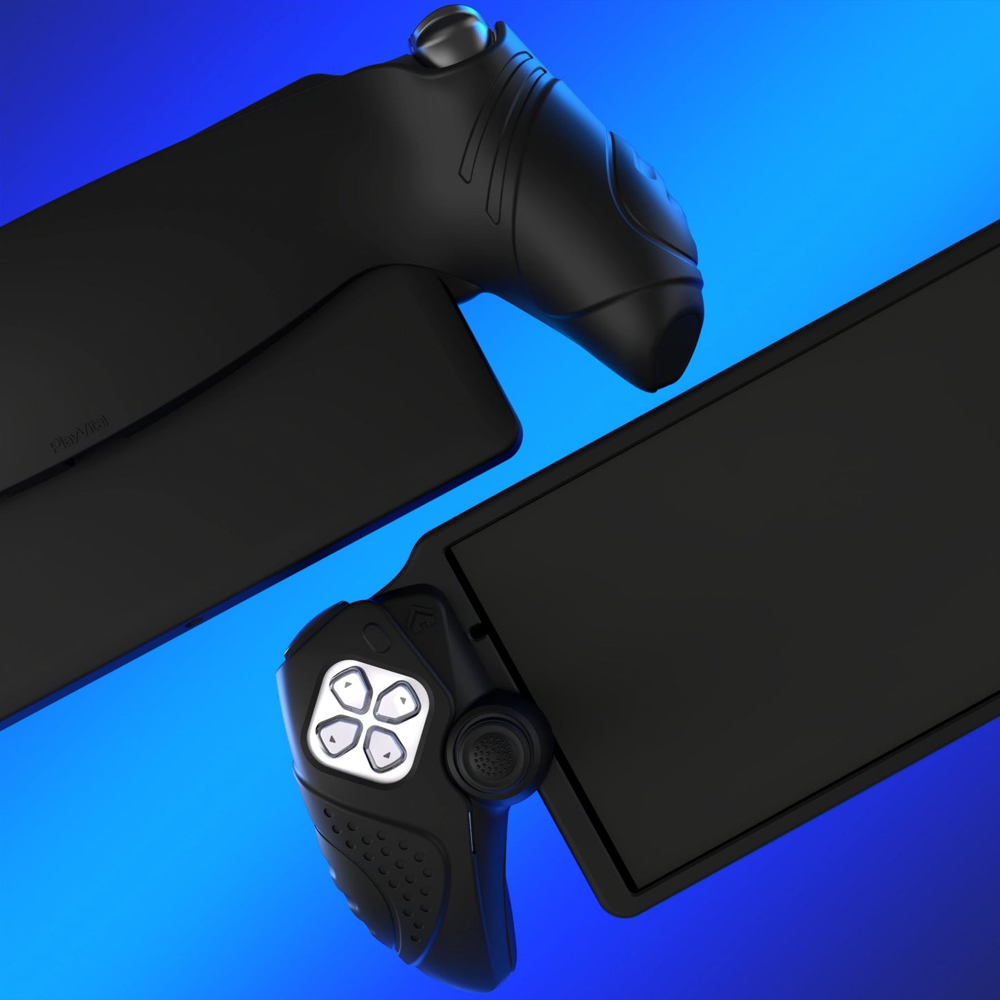 PlayVital Guardian Edition Silicone Protective Case with Thumb Grips for PS Portal Remote Player, Shockproof, Anti-Slip Grip Design for PS Portal Cover - Black PlayVital
