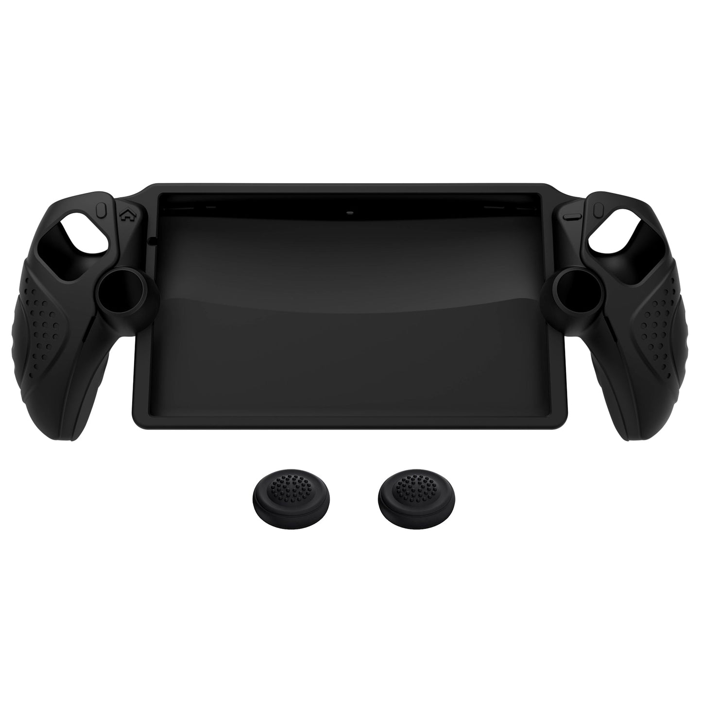 PlayVital Guardian Edition Silicone Protective Case with Thumb Grips for PS Portal Remote Player, Shockproof, Anti-Slip Grip Design for PS Portal Cover - Black PlayVital