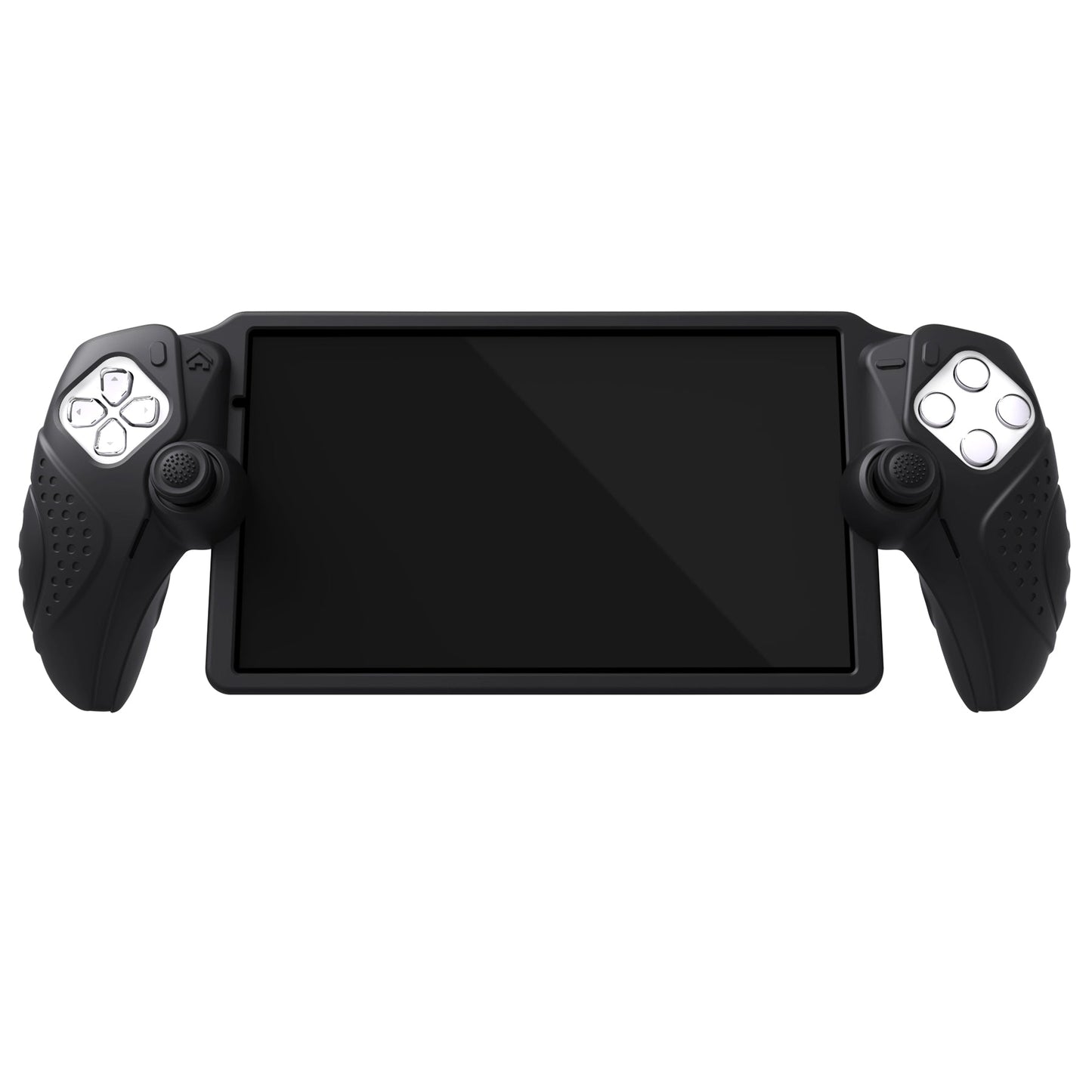 PlayVital Guardian Edition Silicone Protective Case with Thumb Grips for PS Portal Remote Player, Shockproof, Anti-Slip Grip Design for PS Portal Cover - Black PlayVital