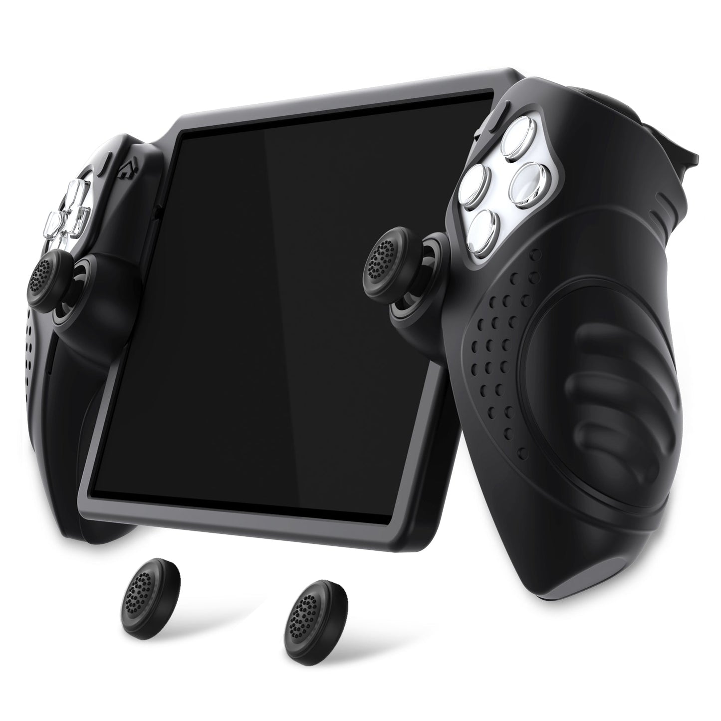 PlayVital Guardian Edition Silicone Protective Case with Thumb Grips for PS Portal Remote Player, Shockproof, Anti-Slip Grip Design for PS Portal Cover - Black PlayVital
