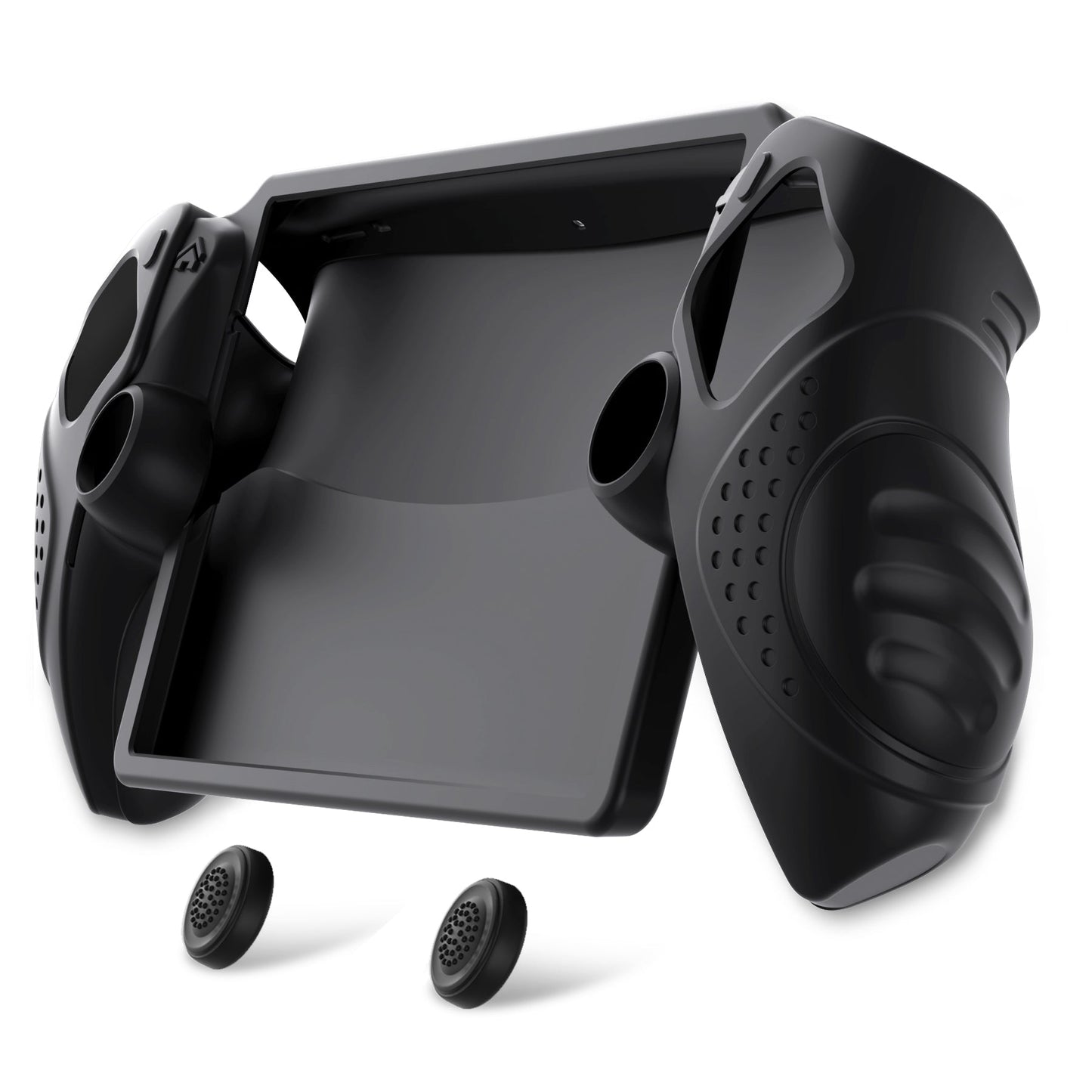 PlayVital Guardian Edition Silicone Protective Case with Thumb Grips for PS Portal Remote Player, Shockproof, Anti-Slip Grip Design for PS Portal Cover - Black PlayVital