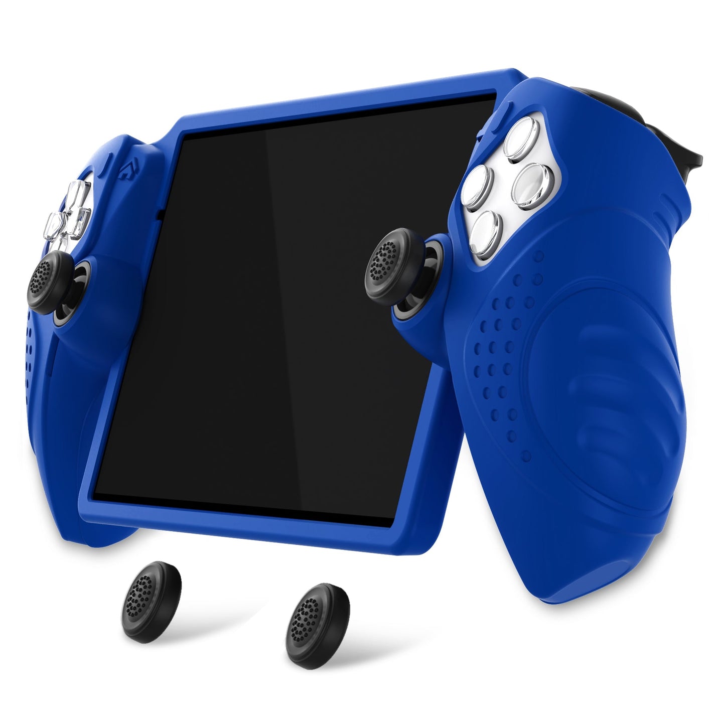 PlayVital Guardian Edition Silicone Protective Case with Thumb Grips for PS Portal Remote Player, Shockproof, Anti-Slip Grip Design for PS Portal Cover - Blue PlayVital