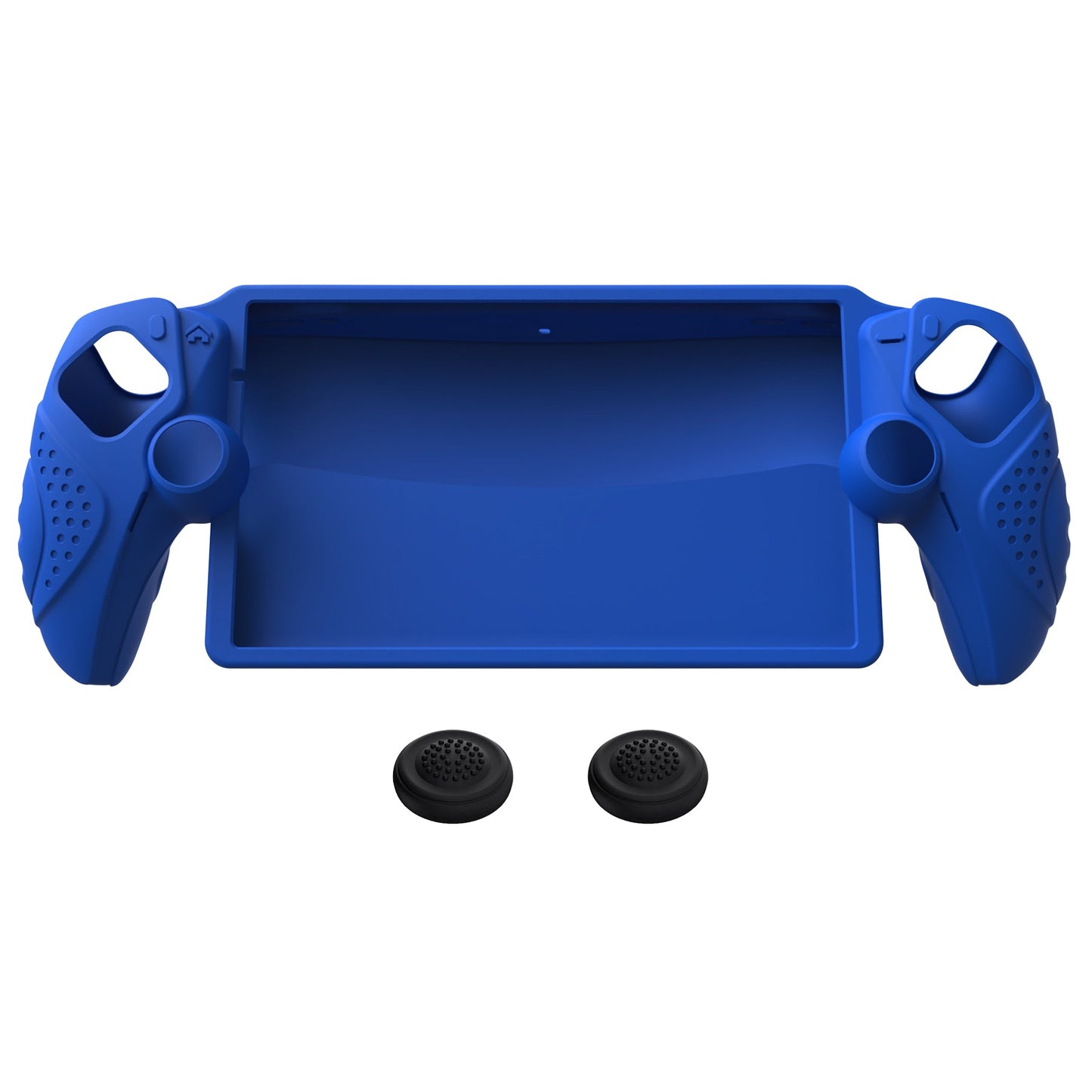 PlayVital Guardian Edition Silicone Protective Case with Thumb Grips for PS Portal Remote Player, Shockproof, Anti-Slip Grip Design for PS Portal Cover - Blue PlayVital