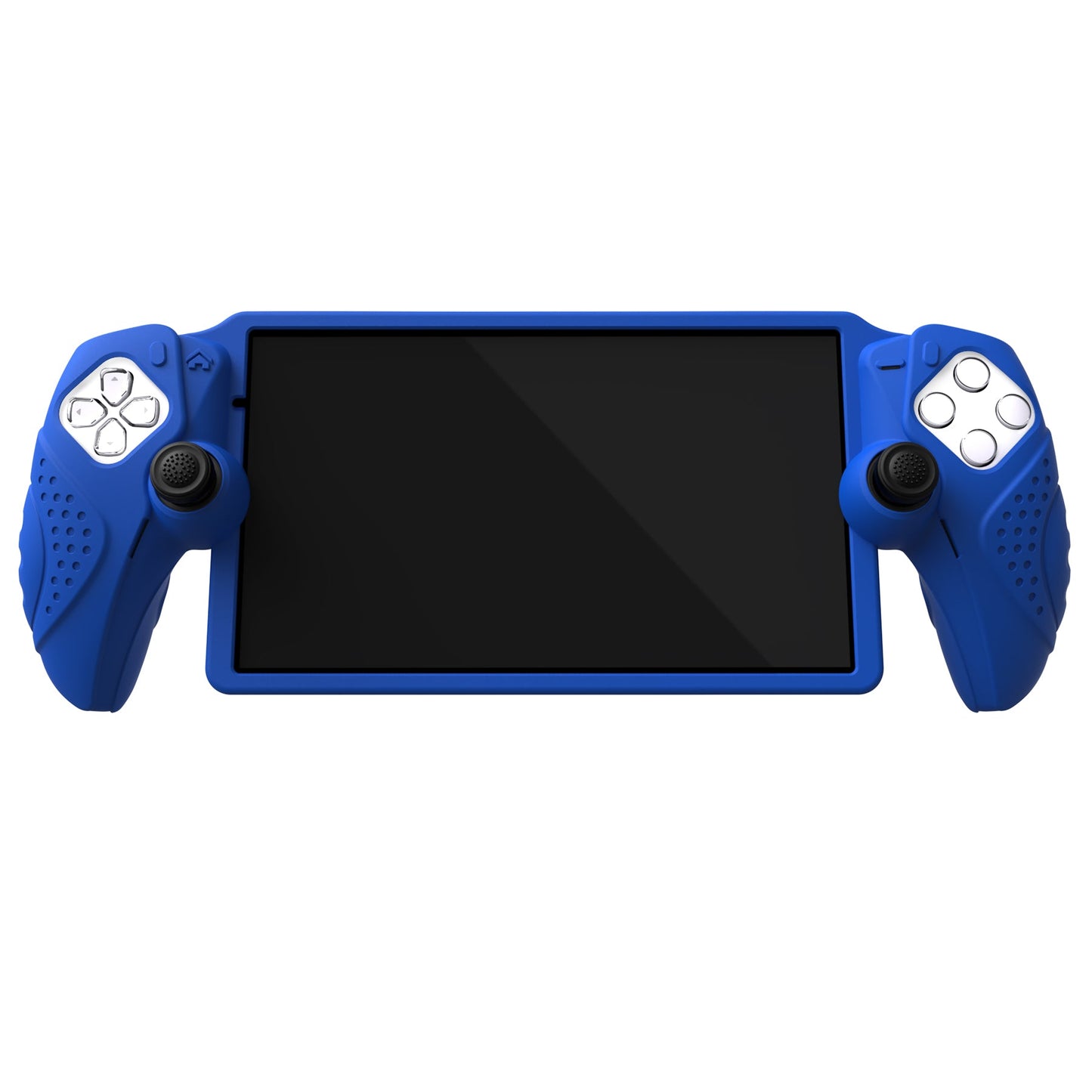 PlayVital Guardian Edition Silicone Protective Case with Thumb Grips for PS Portal Remote Player, Shockproof, Anti-Slip Grip Design for PS Portal Cover - Blue PlayVital