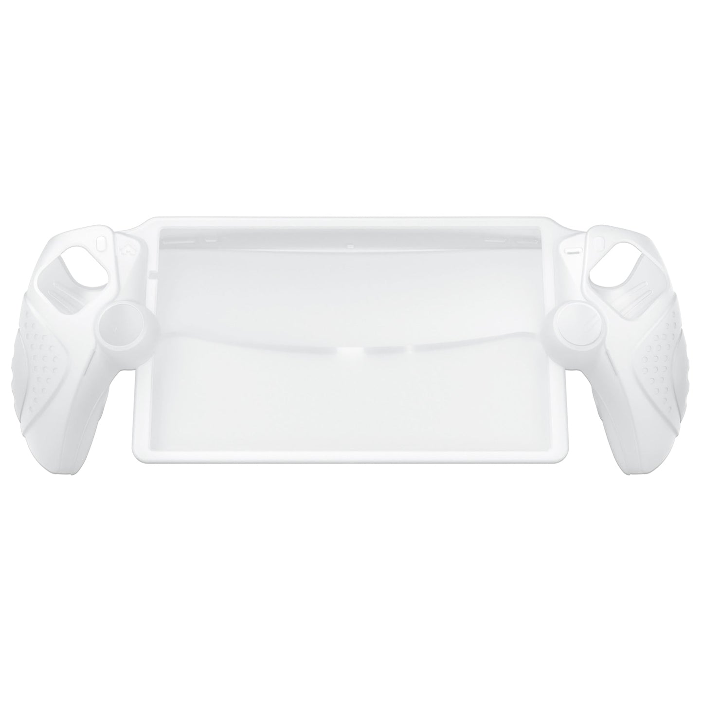 PlayVital Guardian Edition Silicone Protective Case with Thumb Grips for PS Portal Remote Player, Shockproof, Anti-Slip Grip Design for PS Portal Cover - Clear White PlayVital