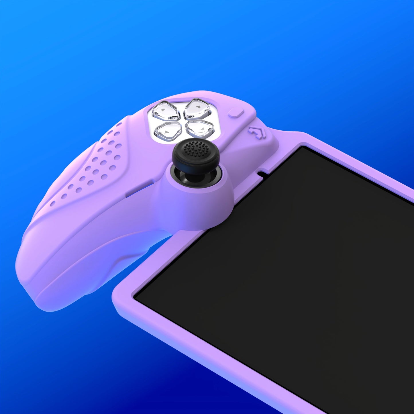 PlayVital Guardian Edition Silicone Protective Case with Thumb Grips for PS Portal Remote Player, Shockproof, Anti-Slip Grip Design for PS Portal Cover - Mauve Purple PlayVital