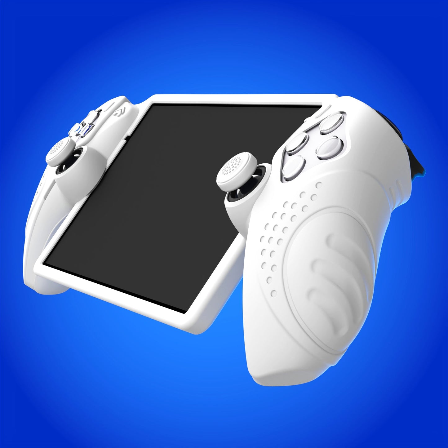 PlayVital Guardian Edition Silicone Protective Case with Thumb Grips for PS Portal Remote Player, Shockproof, Anti-Slip Grip Design for PS Portal Cover - White PlayVital