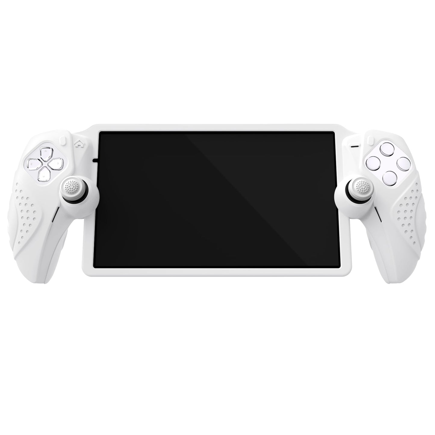 PlayVital Guardian Edition Silicone Protective Case with Thumb Grips for PS Portal Remote Player, Shockproof, Anti-Slip Grip Design for PS Portal Cover - White PlayVital