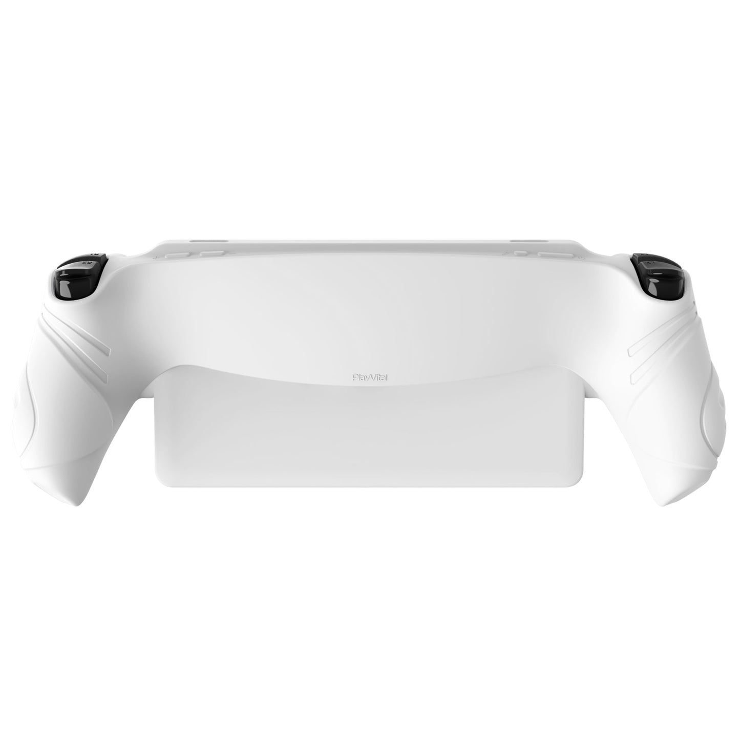PlayVital Guardian Edition Silicone Protective Case with Thumb Grips for PS Portal Remote Player, Shockproof, Anti-Slip Grip Design for PS Portal Cover - White PlayVital