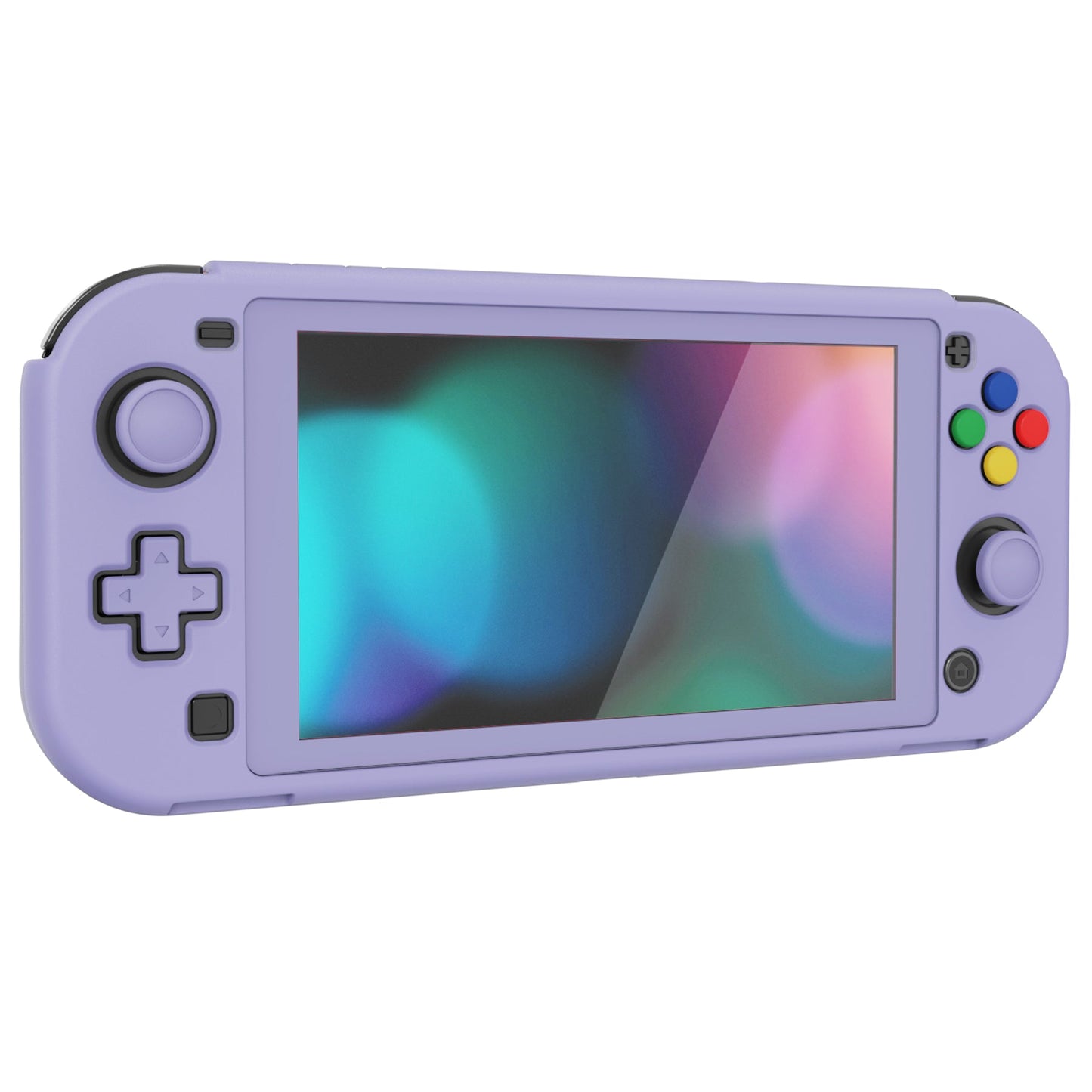 PlayVital Hard Shell Protective Case with Screen Protector & Thumb Grip Caps & Button Caps for Nintendo Switch Lite - Light Violet PlayVital