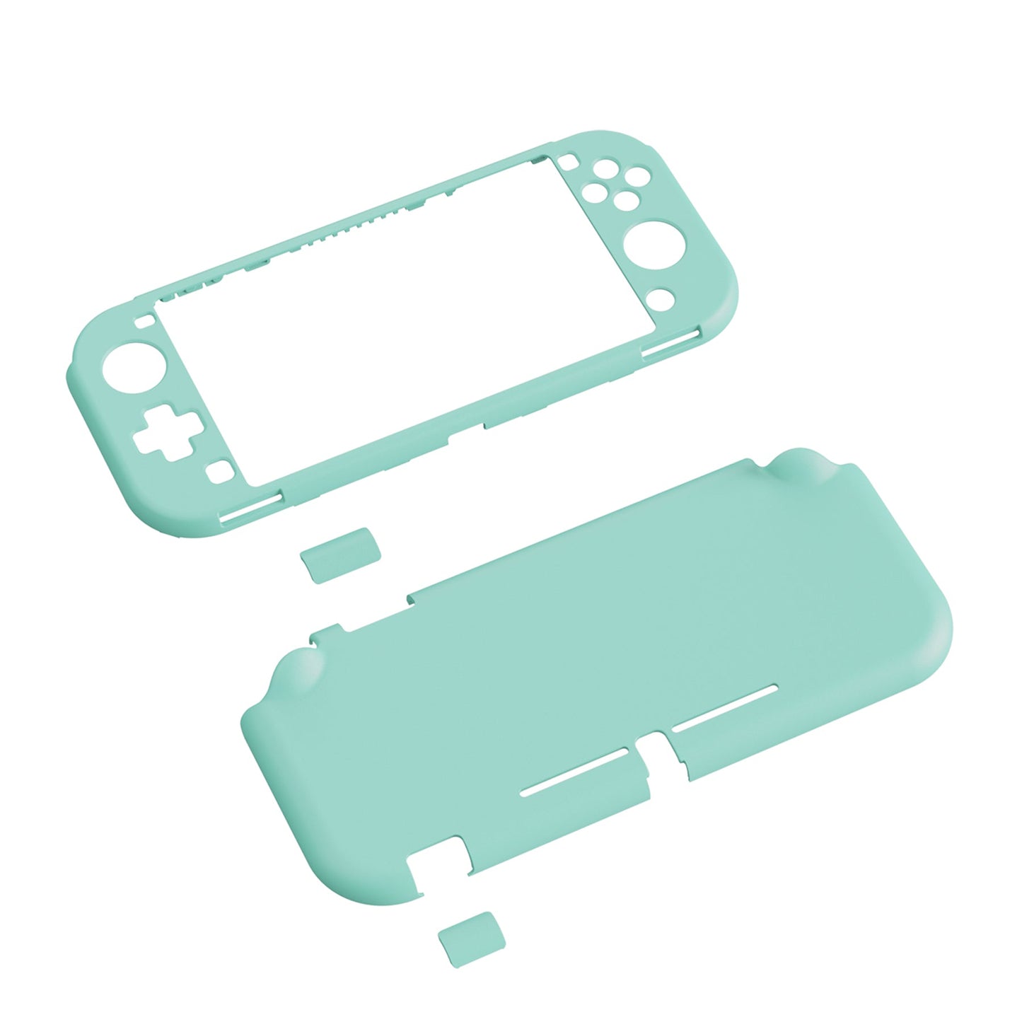 PlayVital Hard Shell Protective Case with Screen Protector & Thumb Grip Caps & Button Caps for Nintendo Switch Lite - Misty Green PlayVital
