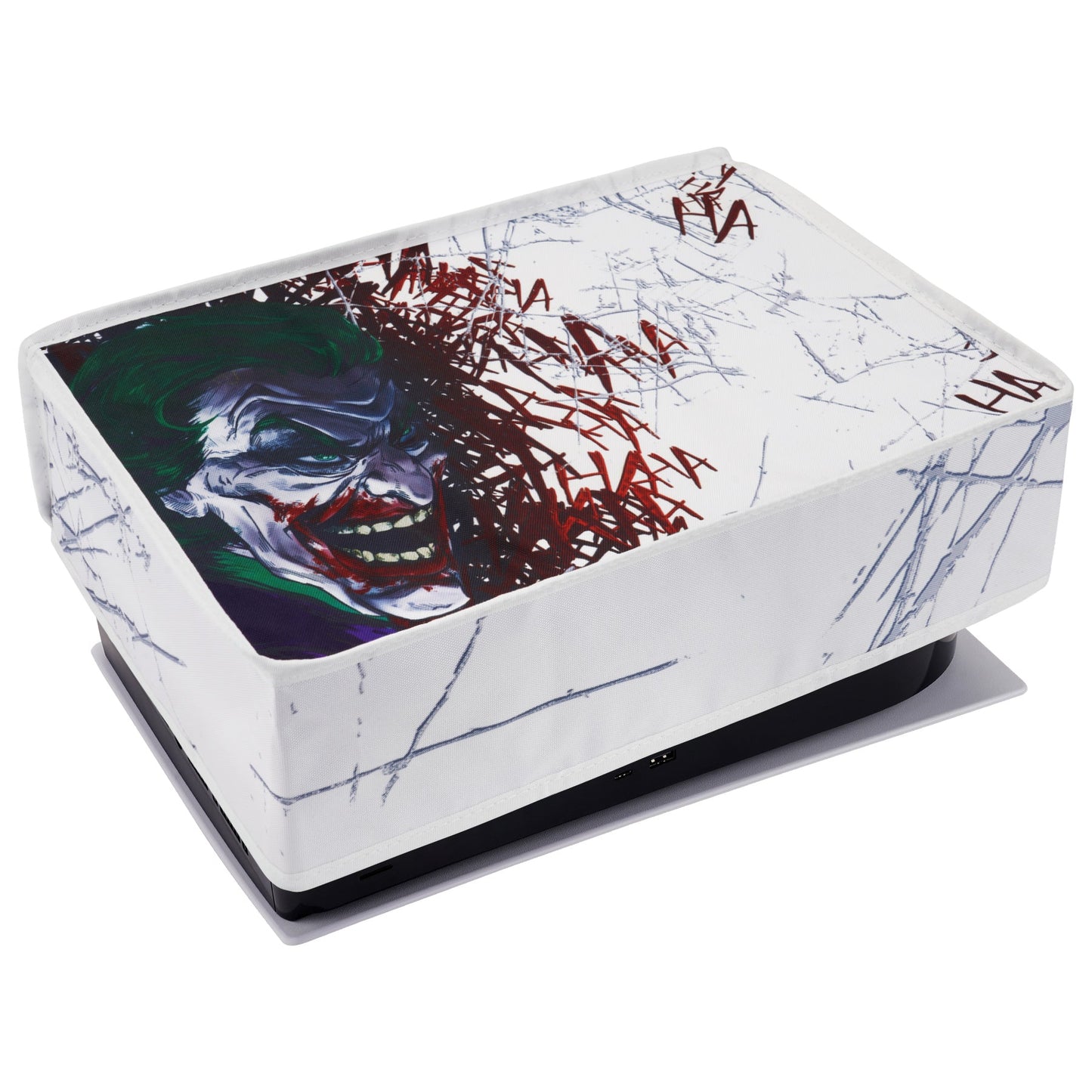 PlayVital Horizontal Anti Scratch Waterproof Nylon Dust Cover for PS5 Console Digital Edition & Regular Edition - Clown Hahaha PlayVital