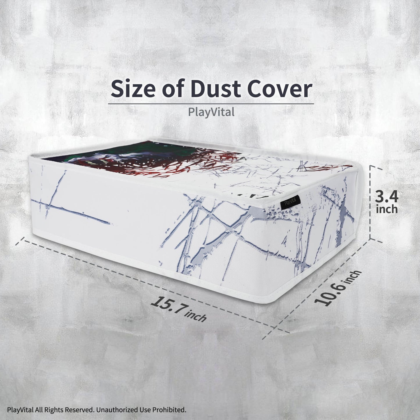 PlayVital Horizontal Anti Scratch Waterproof Nylon Dust Cover for PS5 Console Digital Edition & Regular Edition - Clown Hahaha PlayVital