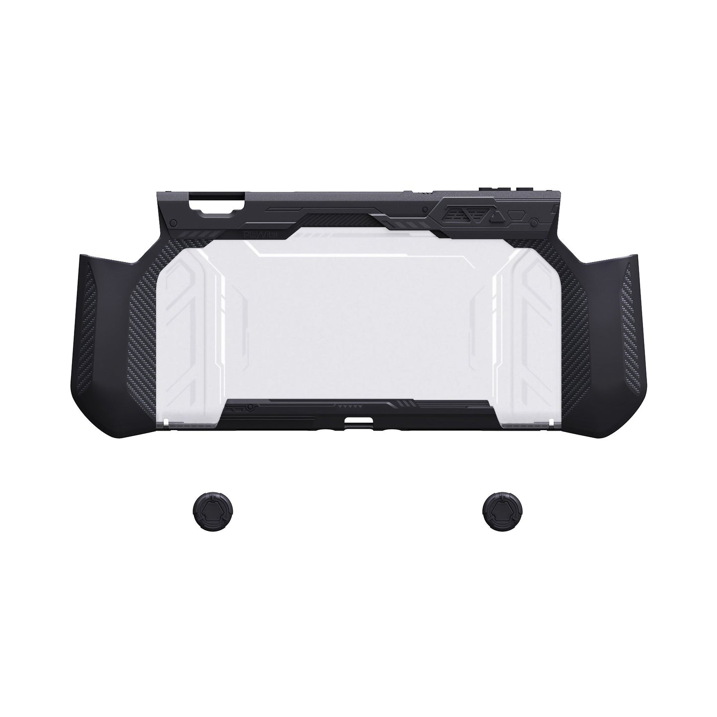 PlayVital METEOR Ergonomic Non-Slip TPU Protective Case with Thumb Grips for Nintendo Switch 2 - Black PlayVital