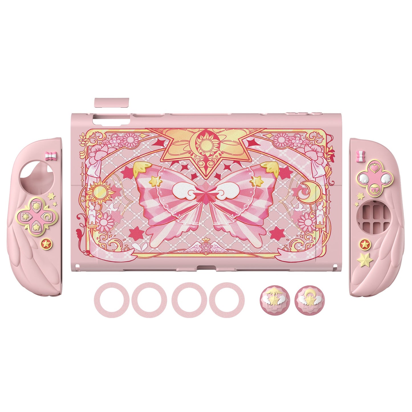 PlayVital Magic Wings Protective Case for Nintendo Switch 2 - Pink PlayVital