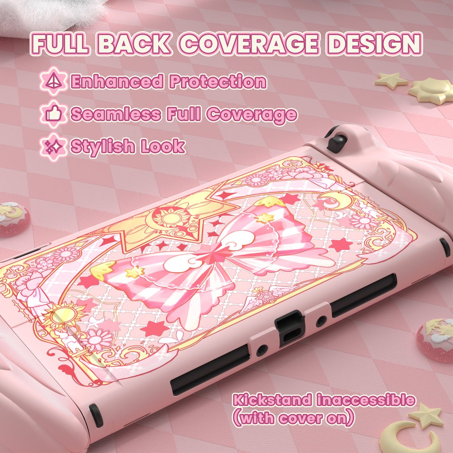 PlayVital Magic Wings Protective Case for Nintendo Switch 2 - Pink PlayVital